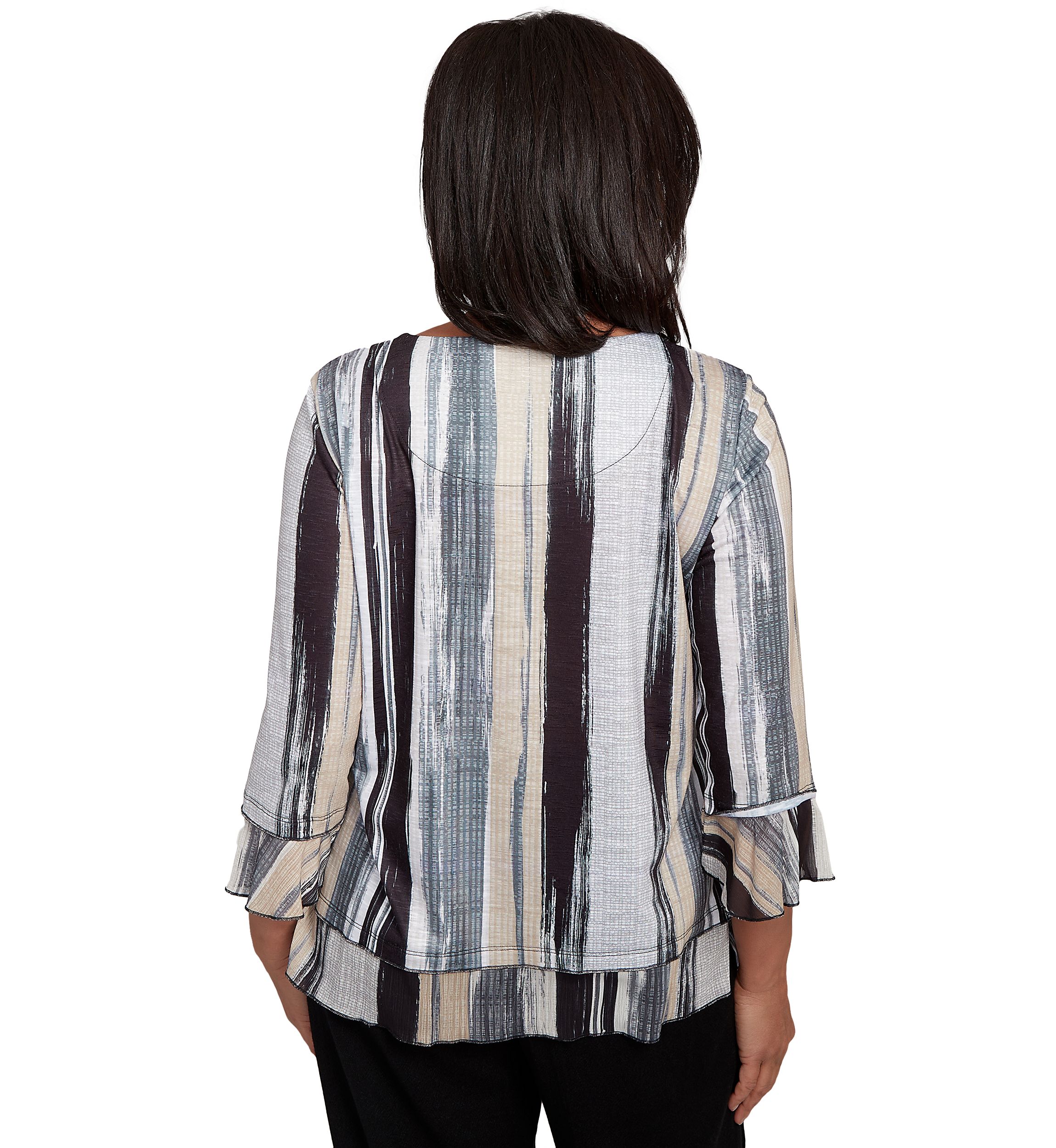 Womens Santa Barbara Etched Stripe Top