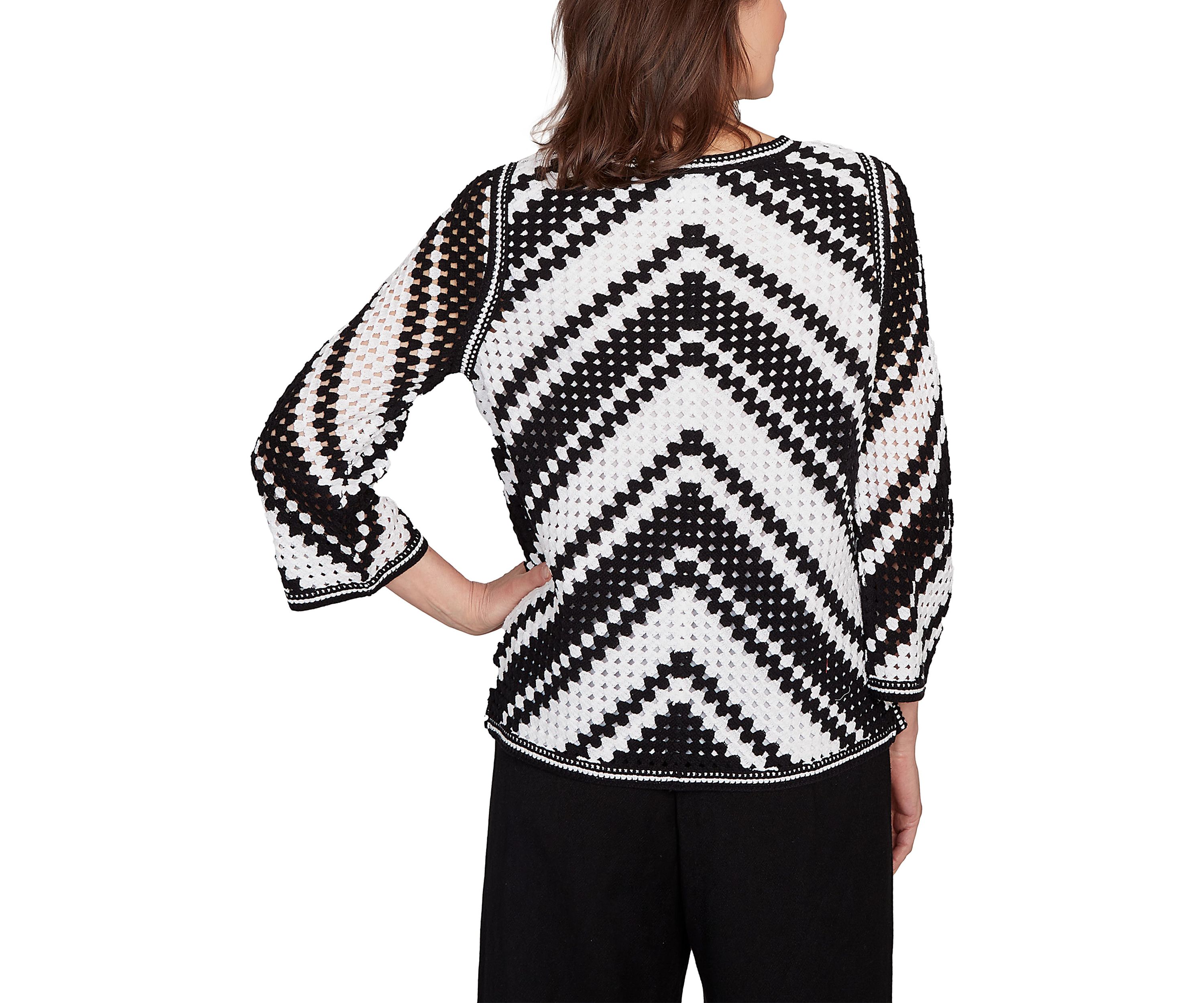 Womens Santa Barbara Crochet Chevron Top