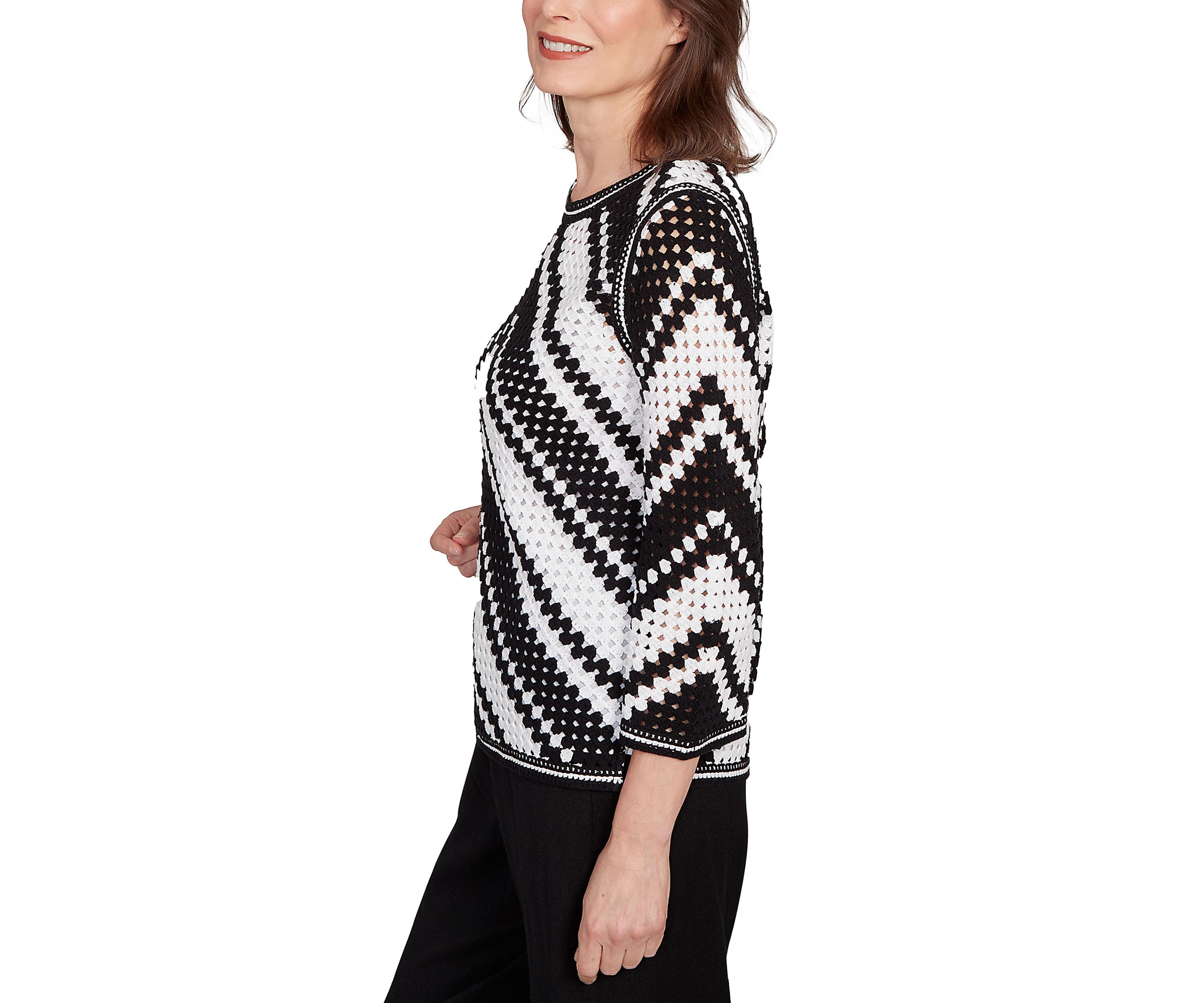 Womens Santa Barbara Crochet Chevron Top
