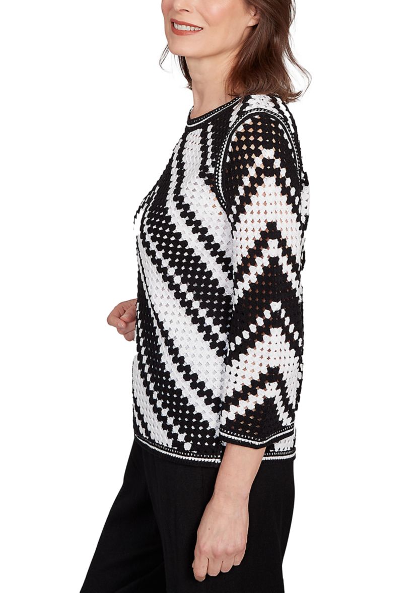 Womens Santa Barbara Crochet Chevron Top