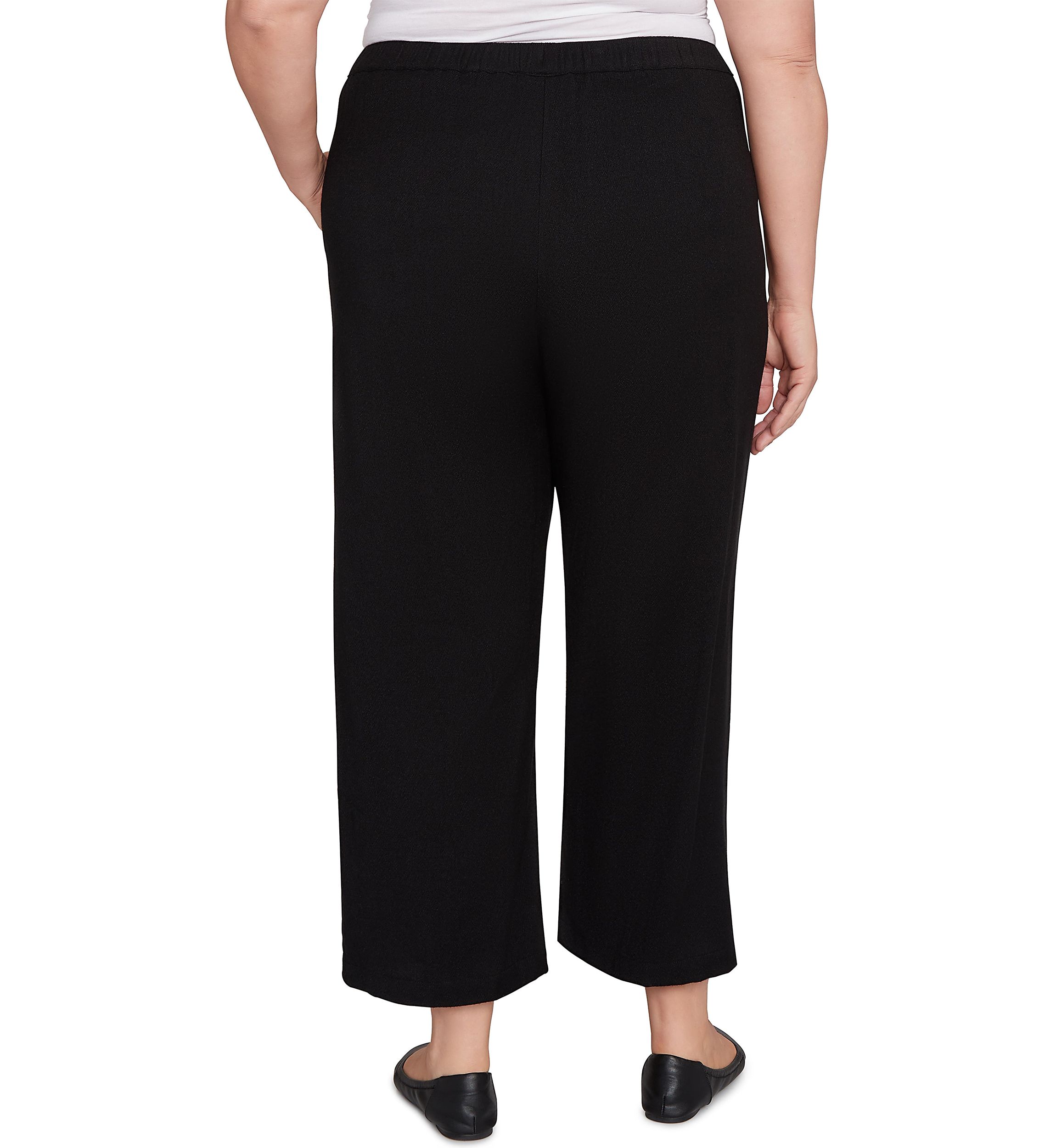 Plus Size Santa Barbara Button Cuff Ankle Pants