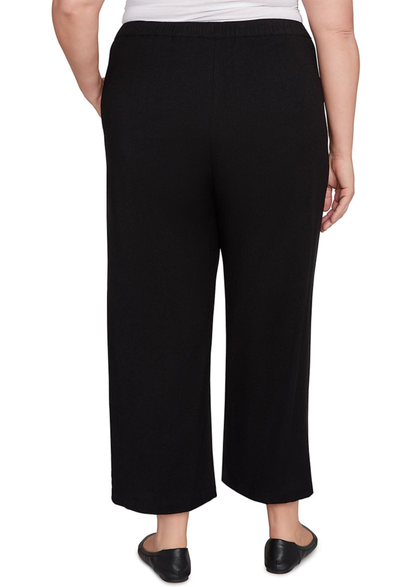 Plus Size Santa Barbara Button Cuff Ankle Pants