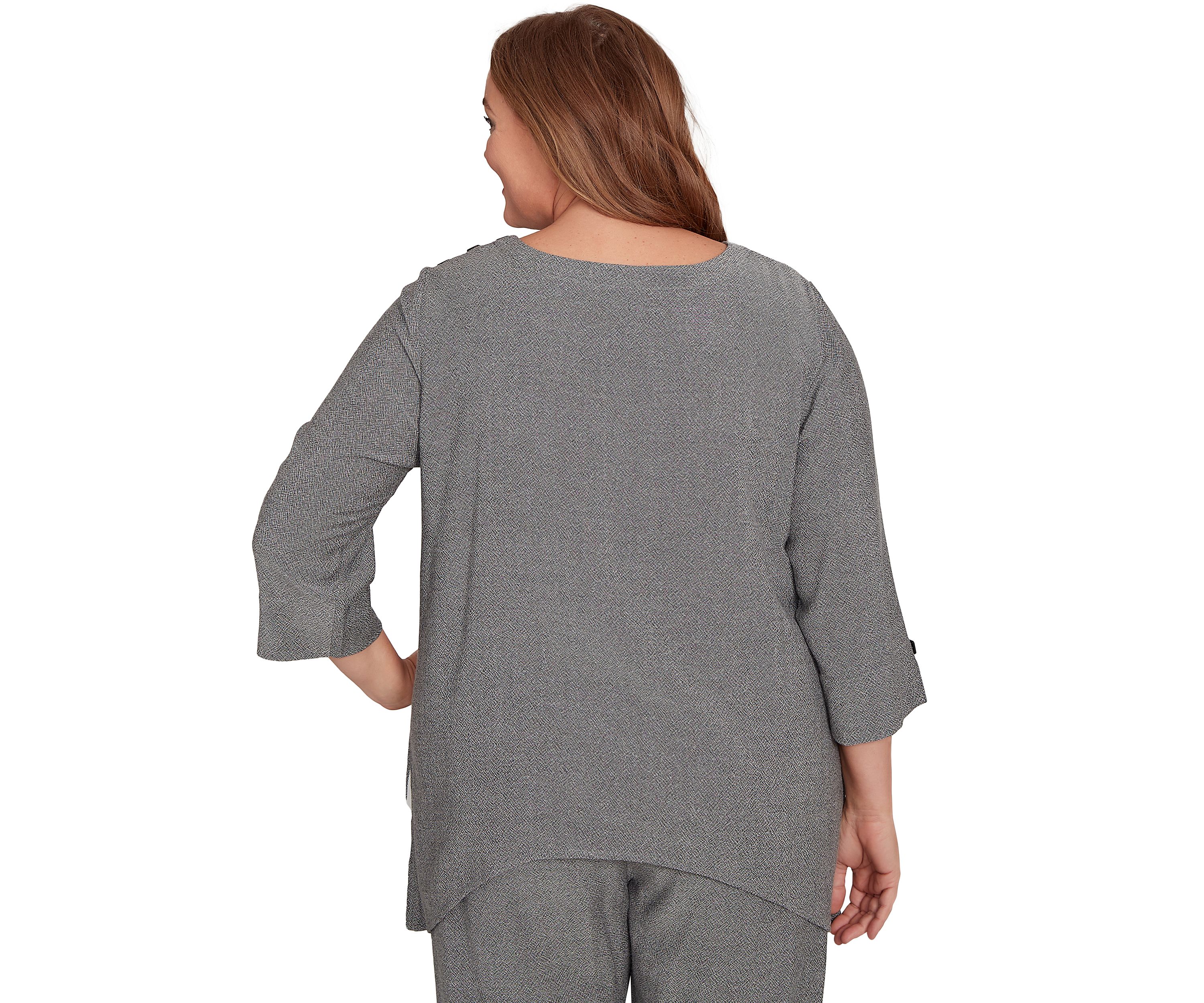 Plus Size Santa Barbara Diagonal Spliced Stripe Top