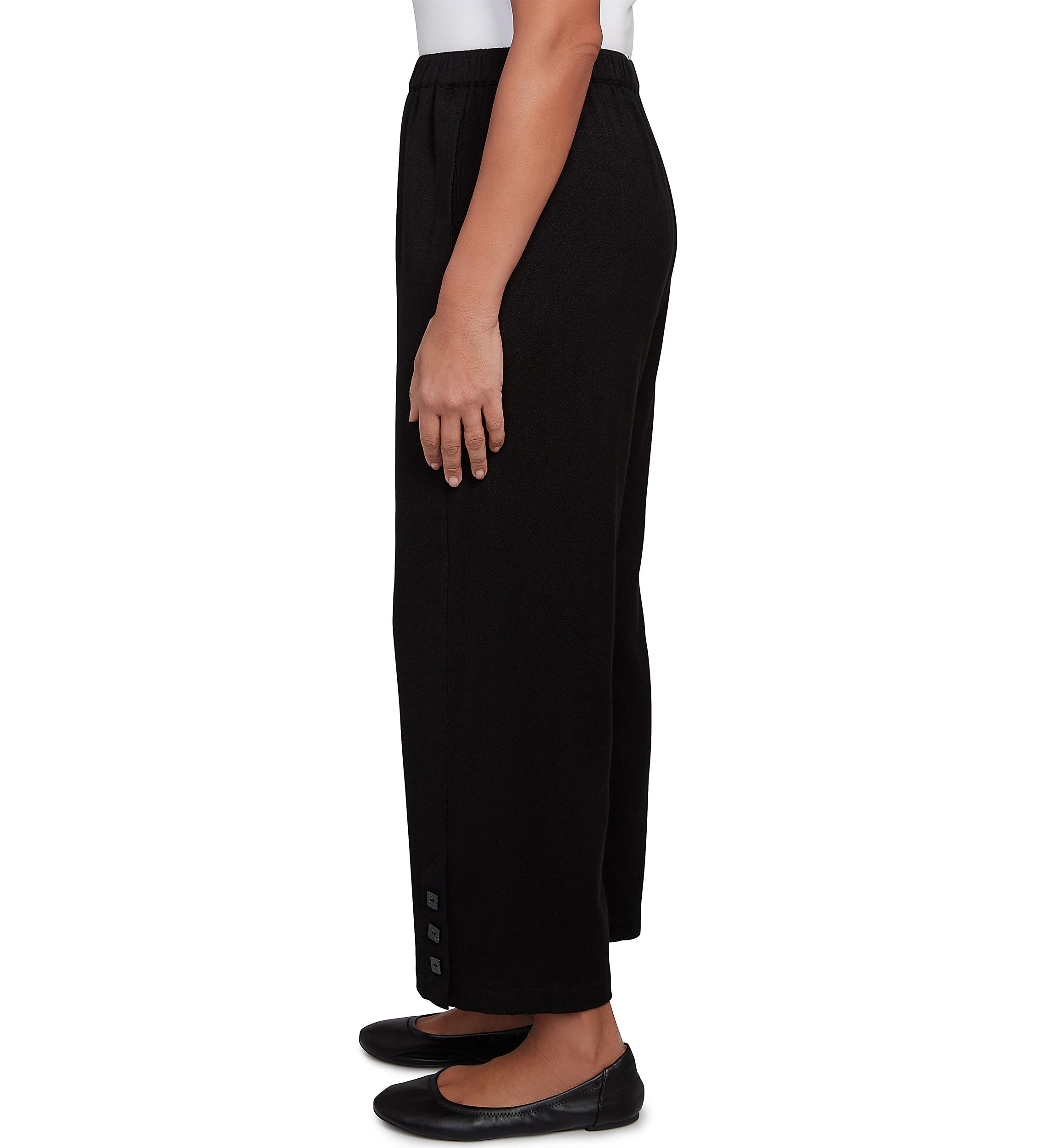 Petite Santa Barbara Button Cuff Ankle Pants