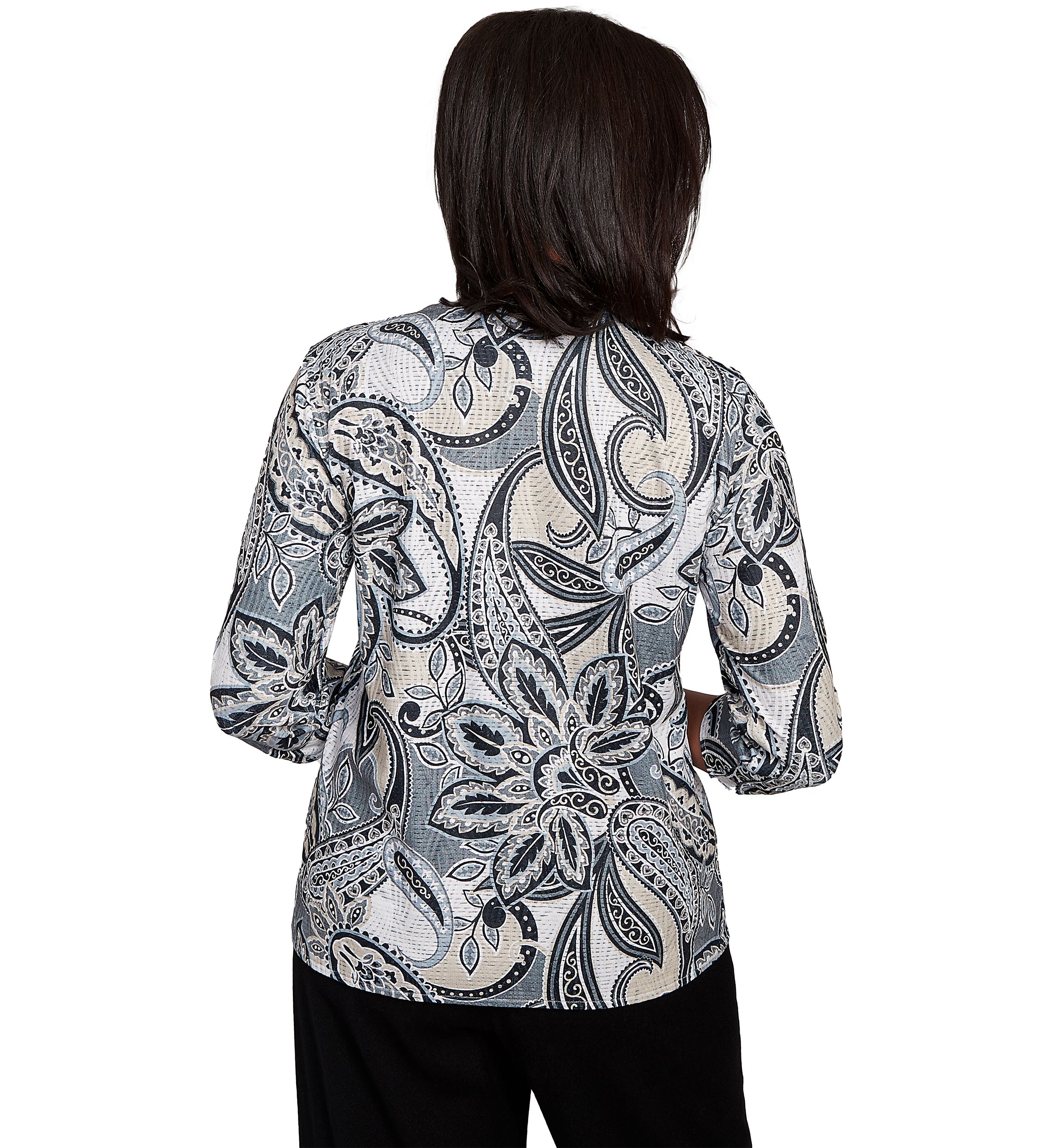 Petite Santa Barbara Reversible Paisley Skin Top 