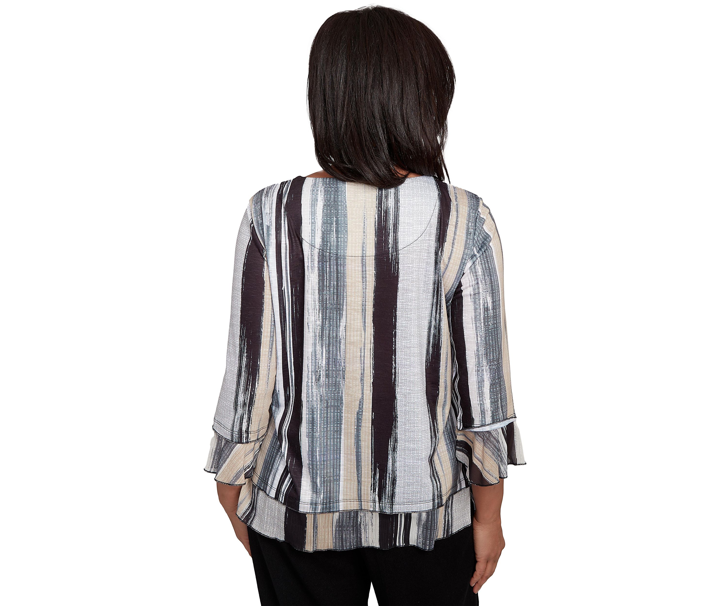 Petite Santa Barbara Etched Stripe Top 