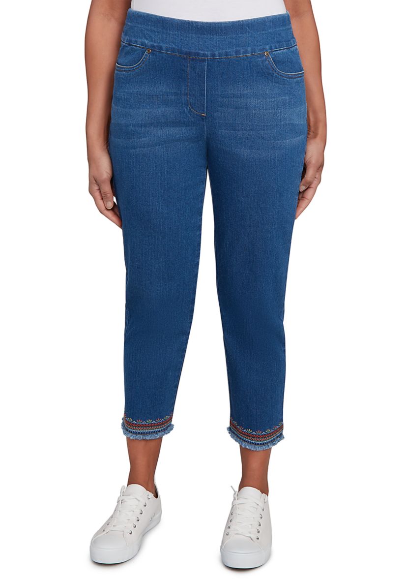 Womens El Paso Border Fringe Ankle Pants