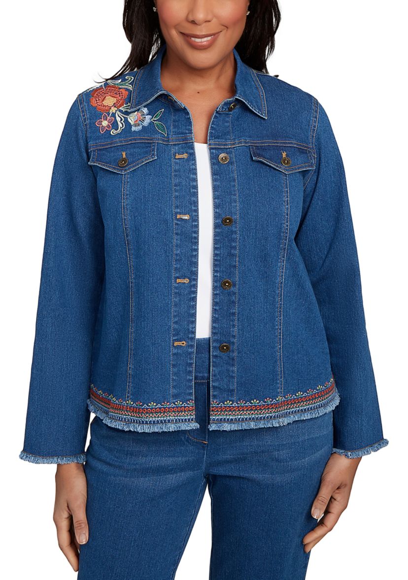 Womens El Paso Embroidered Back Jacket