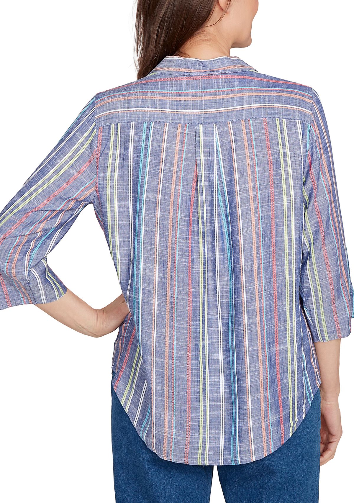 Womens El Paso Texture Multi Stripe Top 