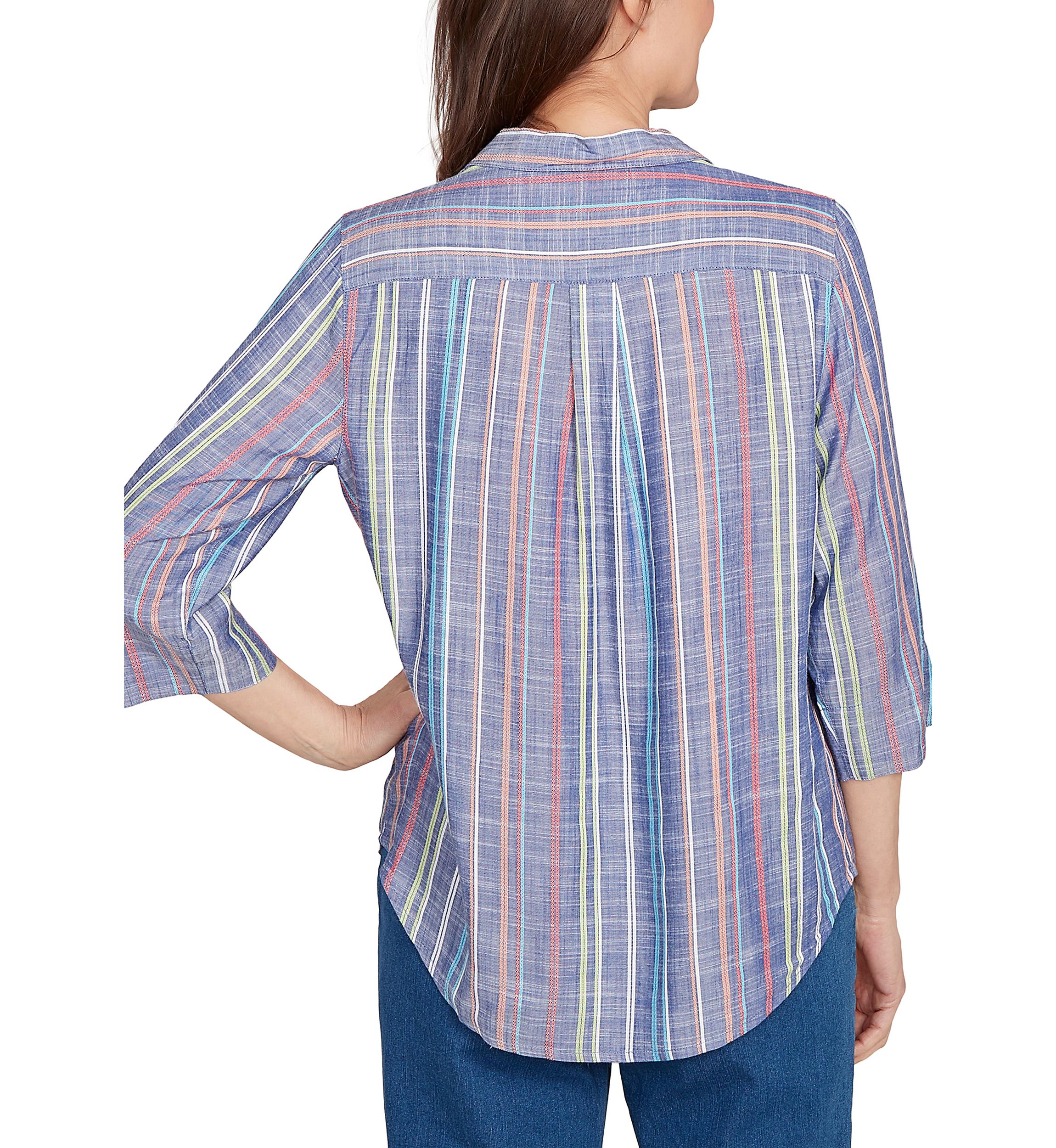 Womens El Paso Texture Multi Stripe Top 