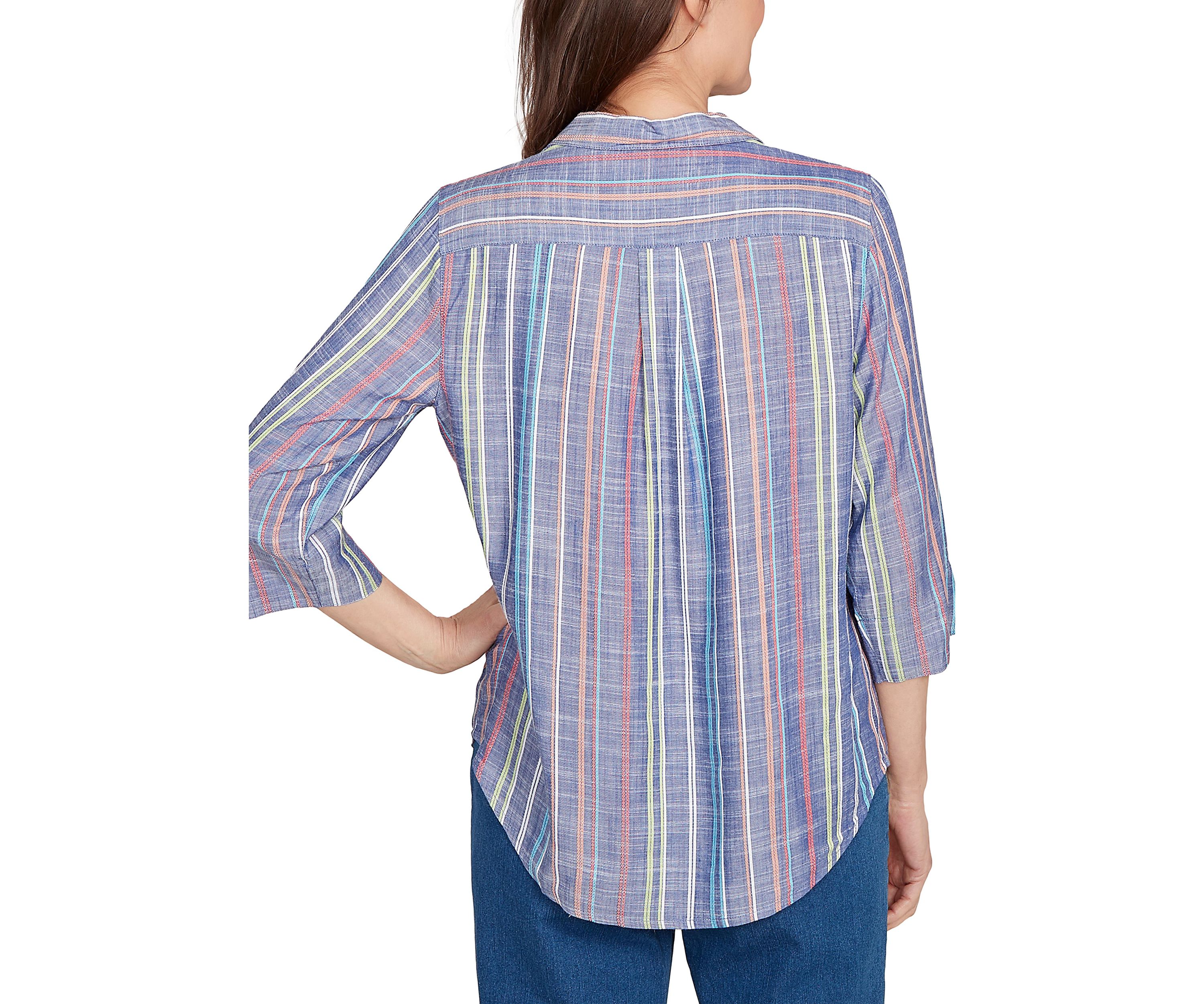 Womens El Paso Texture Multi Stripe Top 