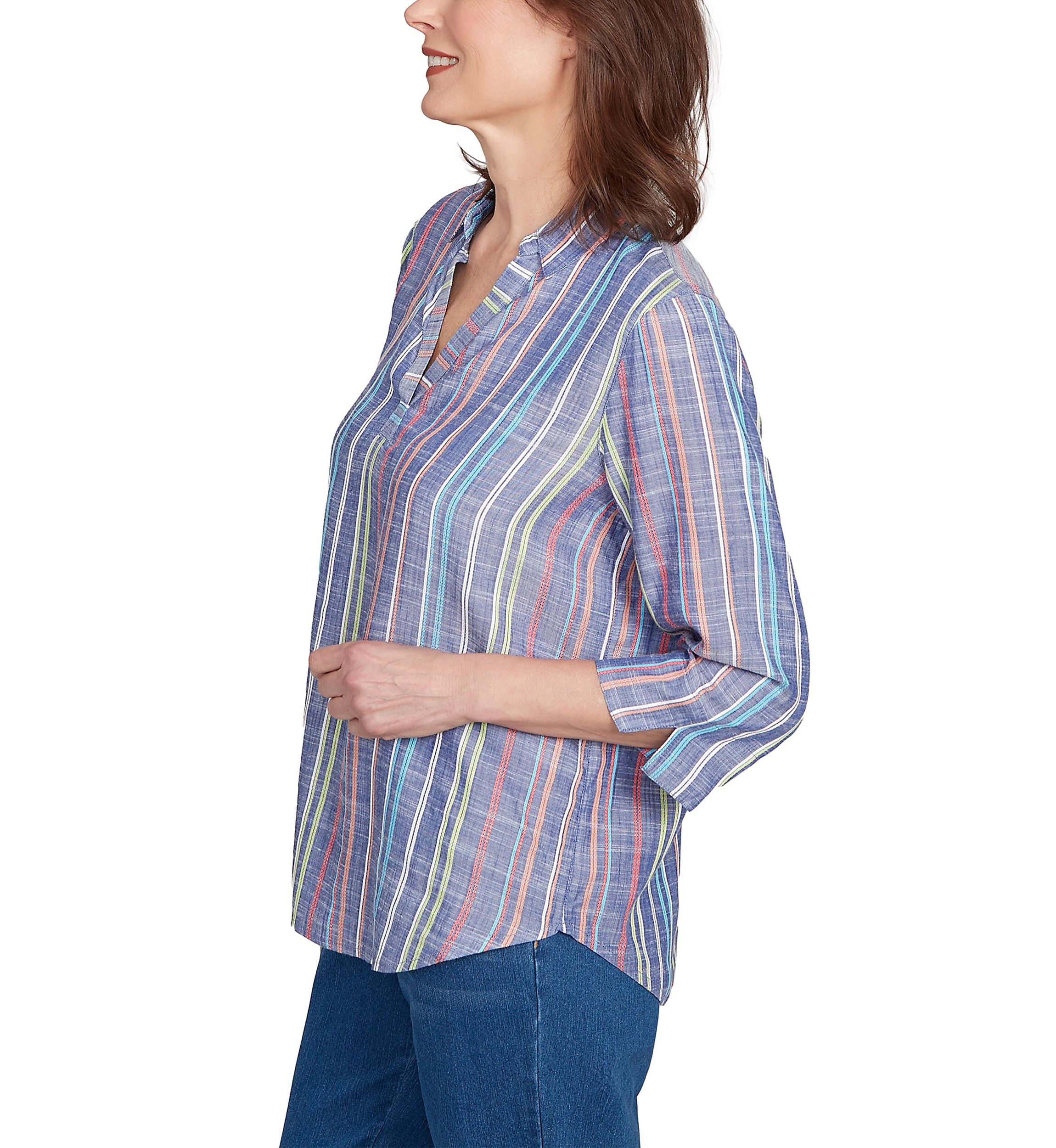 Womens El Paso Texture Multi Stripe Top 