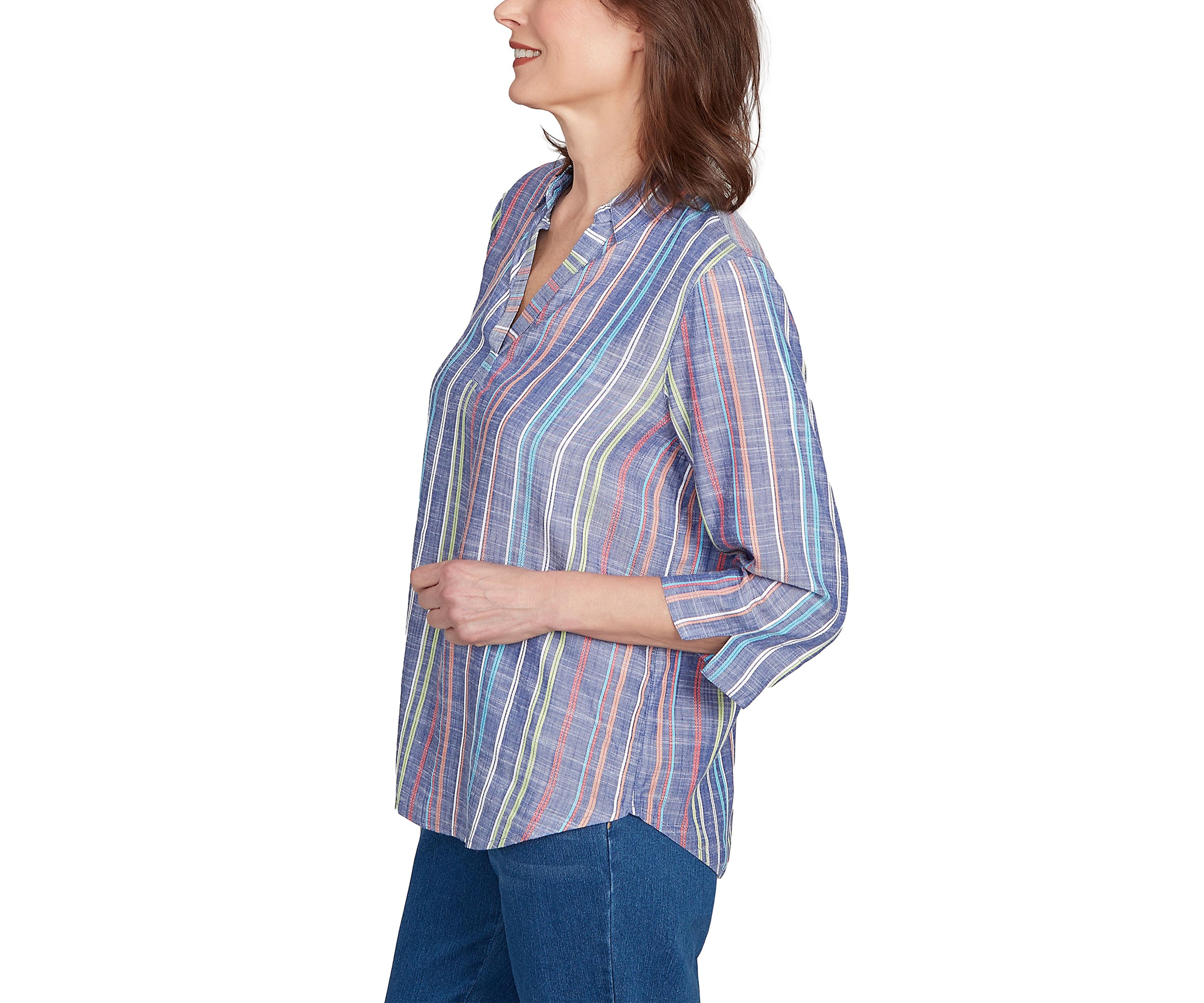 Womens El Paso Texture Multi Stripe Top 