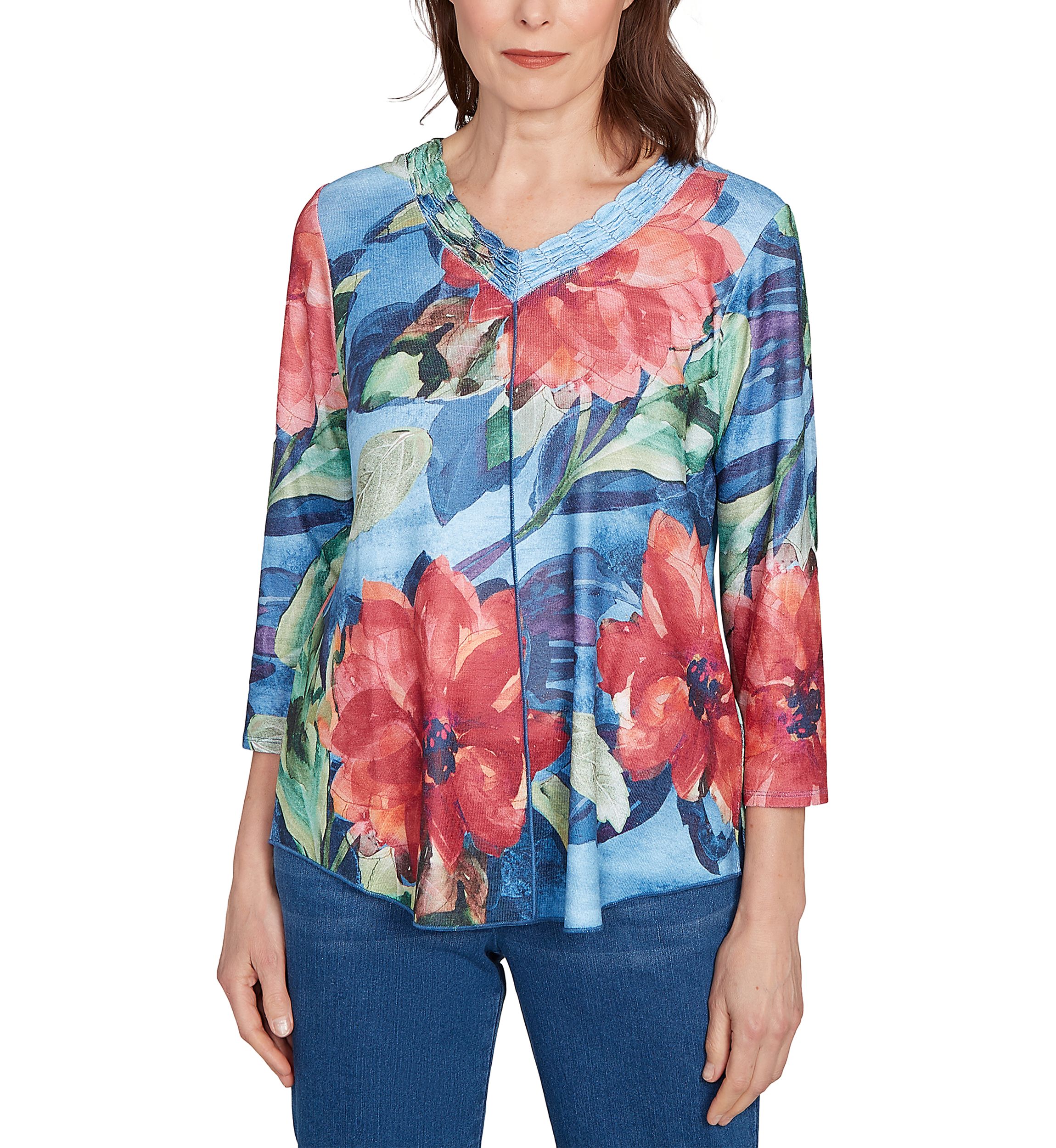 Womens El Paso Drama Floral Top