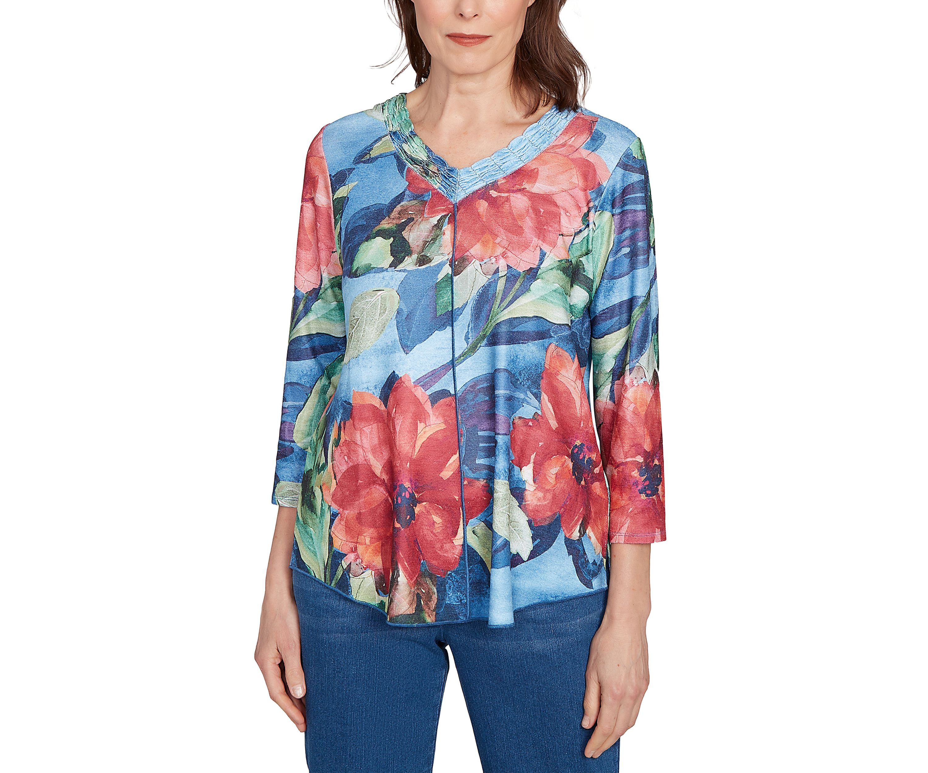 Womens El Paso Drama Floral Top