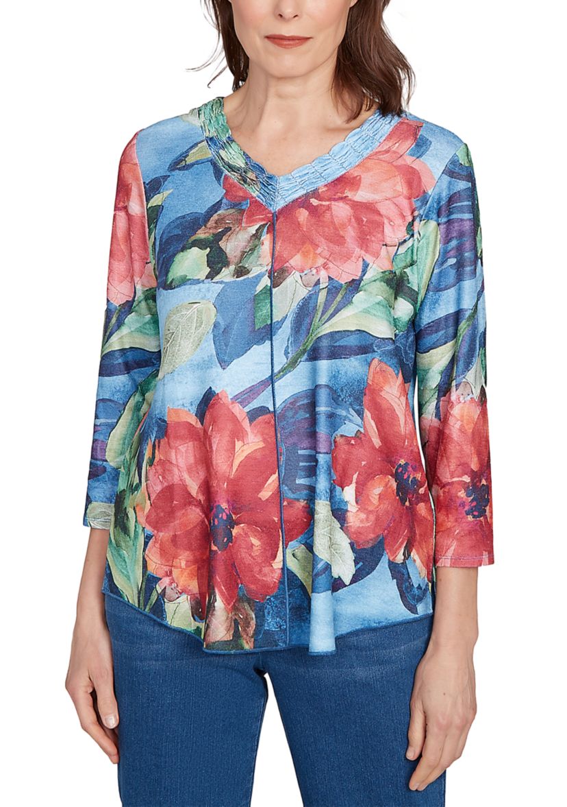 Womens El Paso Drama Floral Top