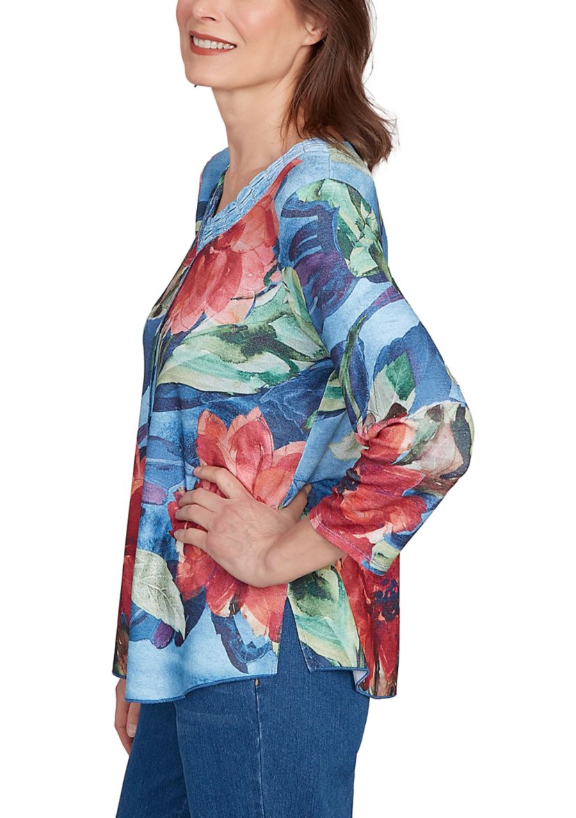Womens El Paso Drama Floral Top