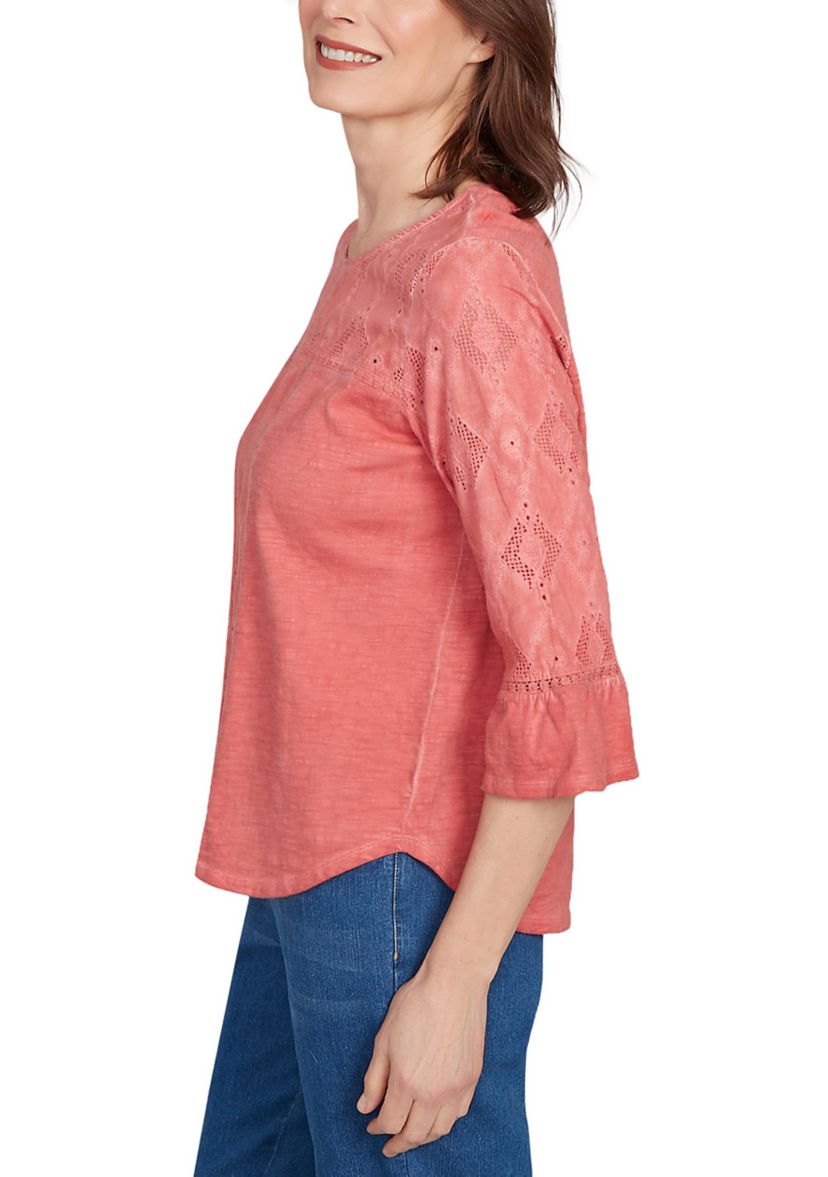 Womens El Paso Spliced Diamond Solid Top