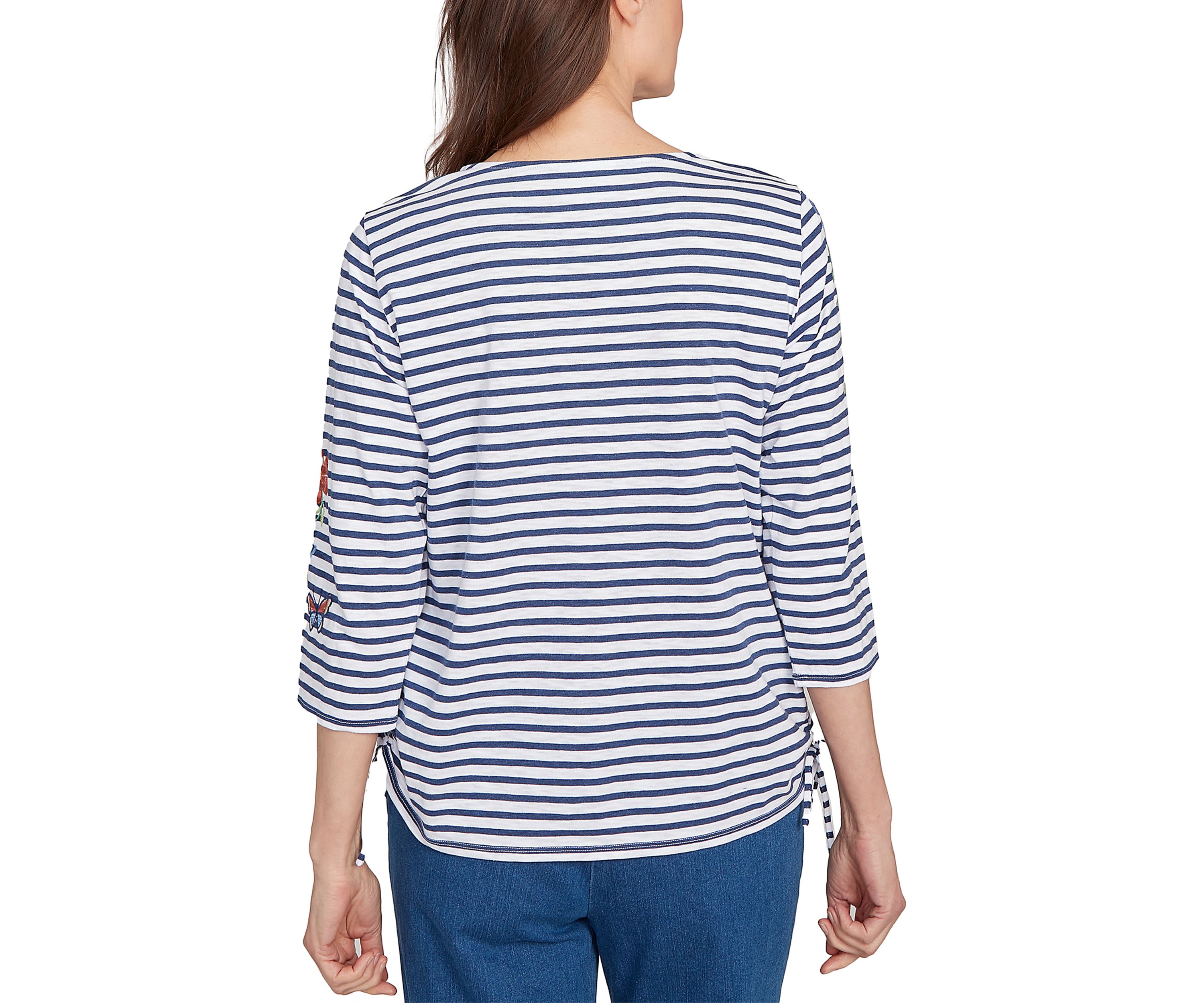 Womens Floral Embroidered Top