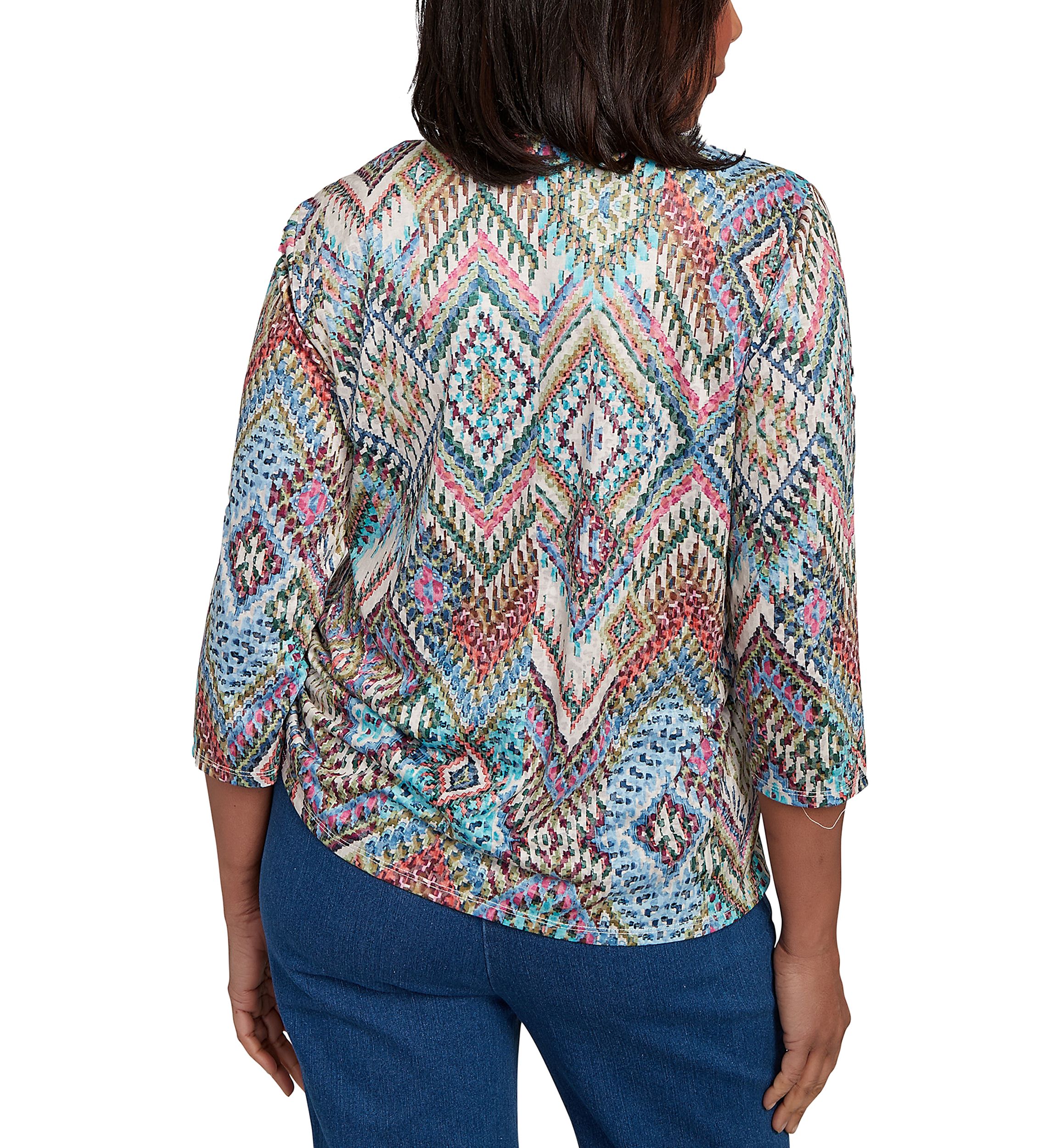 Womens El Paso Ikat Diamond Top