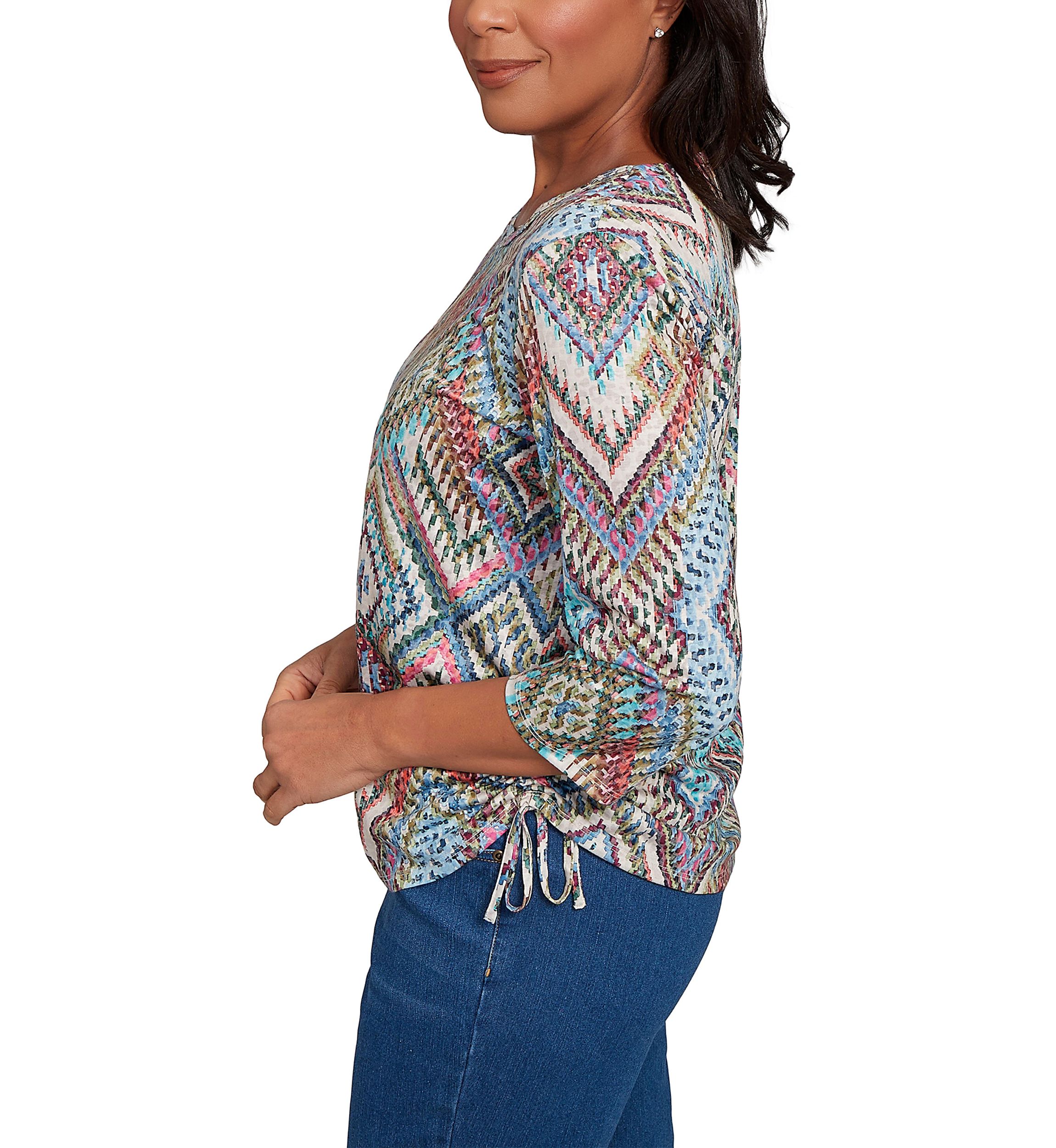 Womens El Paso Ikat Diamond Top
