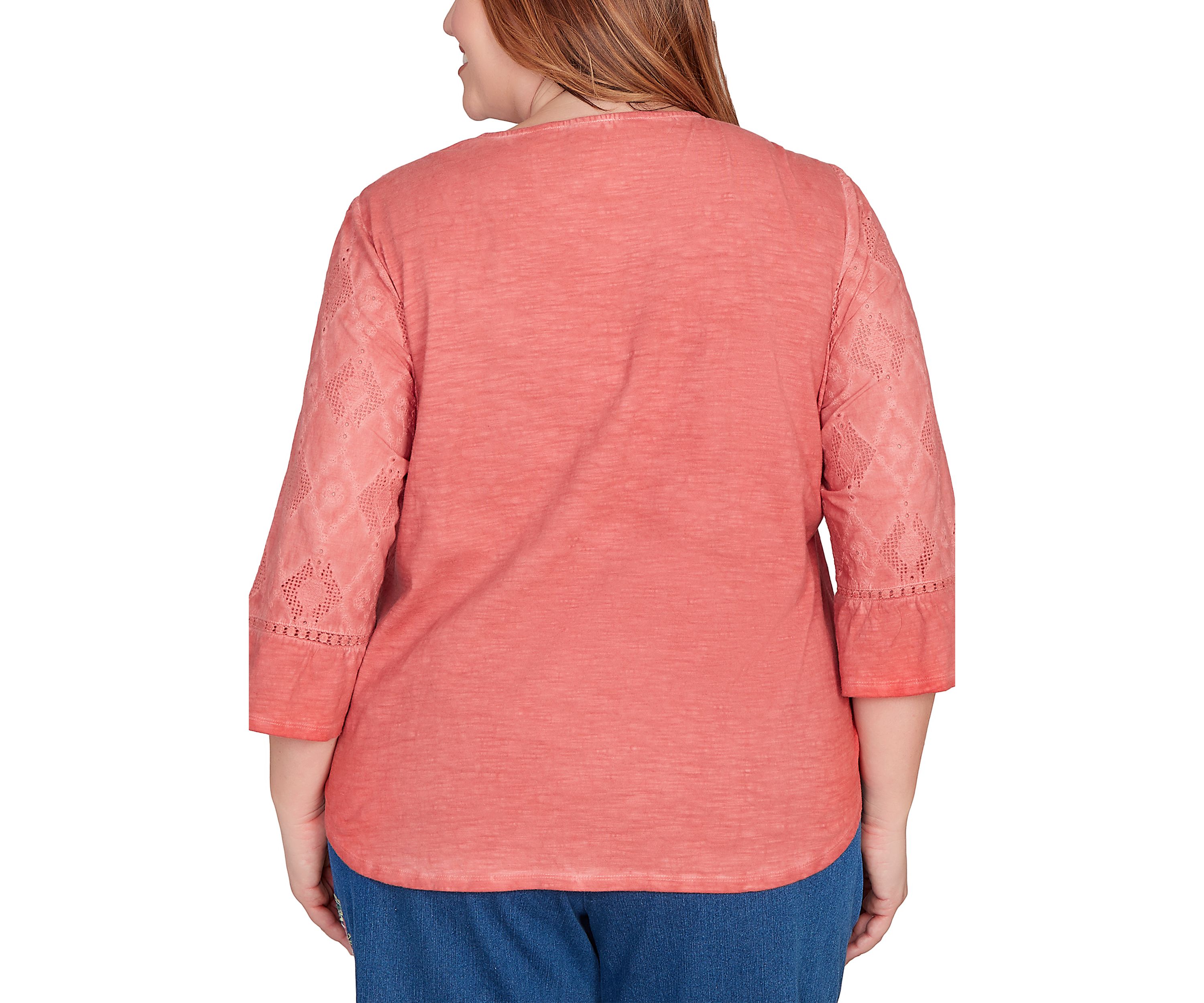 Plus Size El Paso Spliced Diamond Solid Top