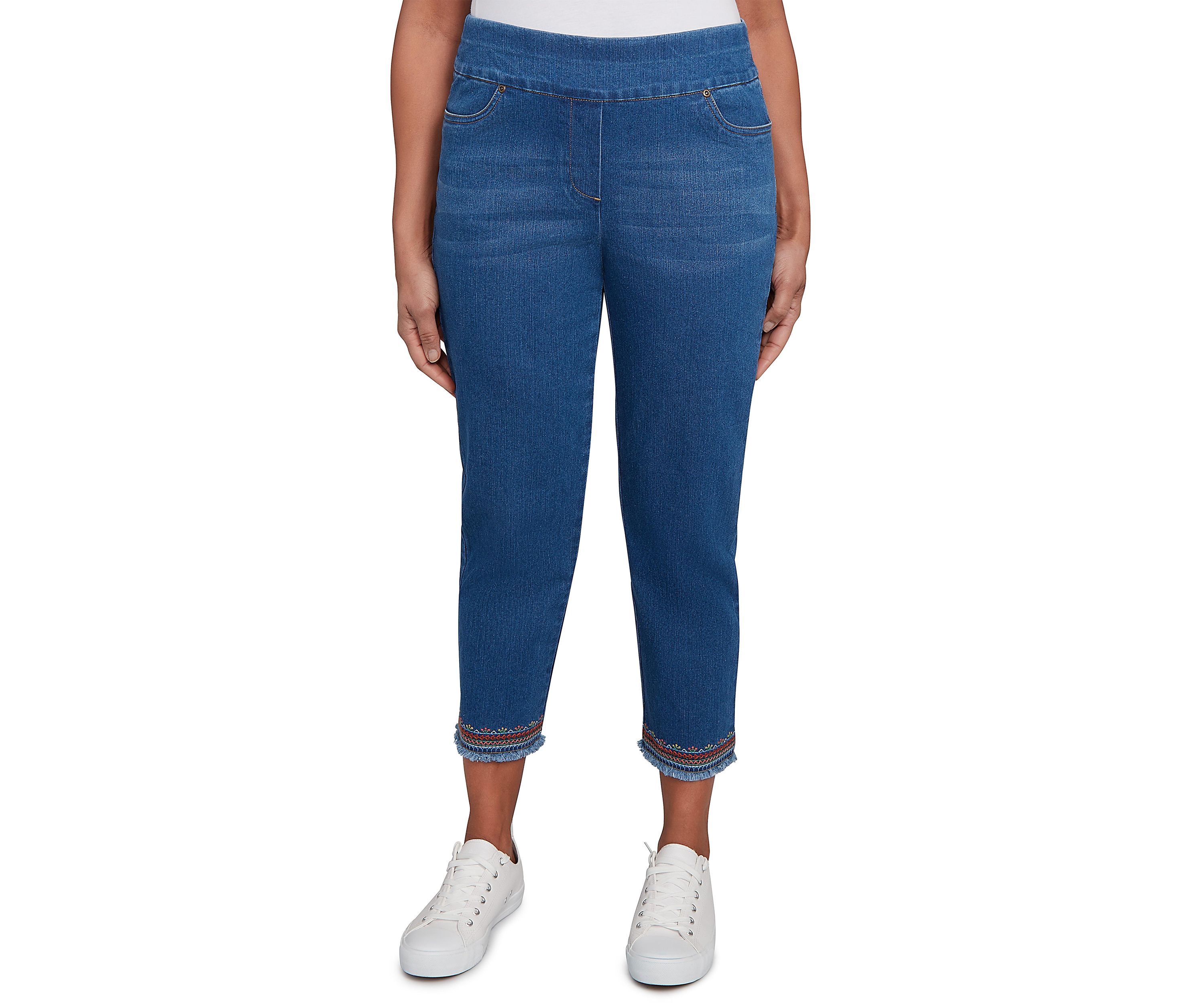Petite El Paso Border Fringe Ankle Pants