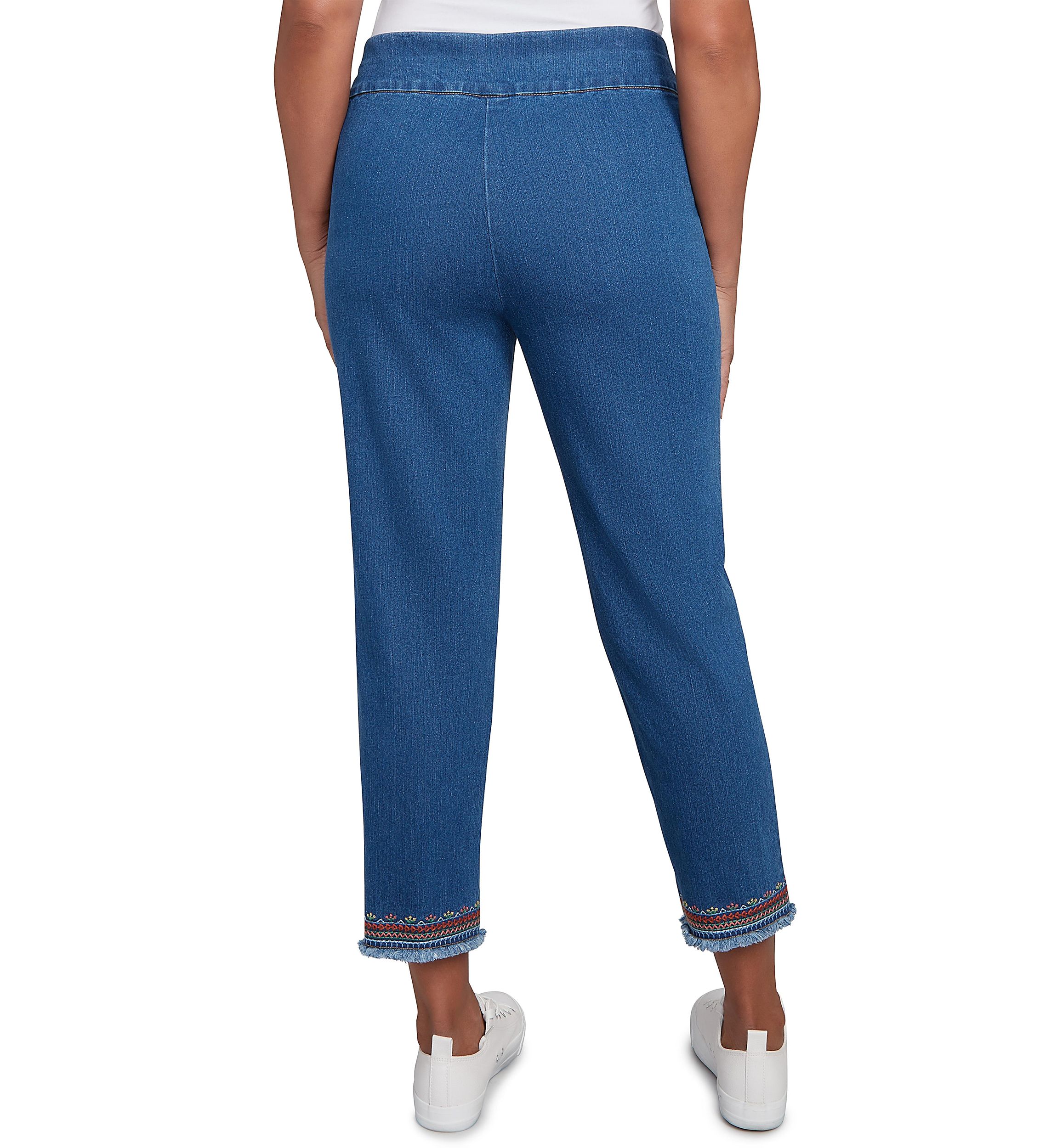 Petite El Paso Border Fringe Ankle Pants