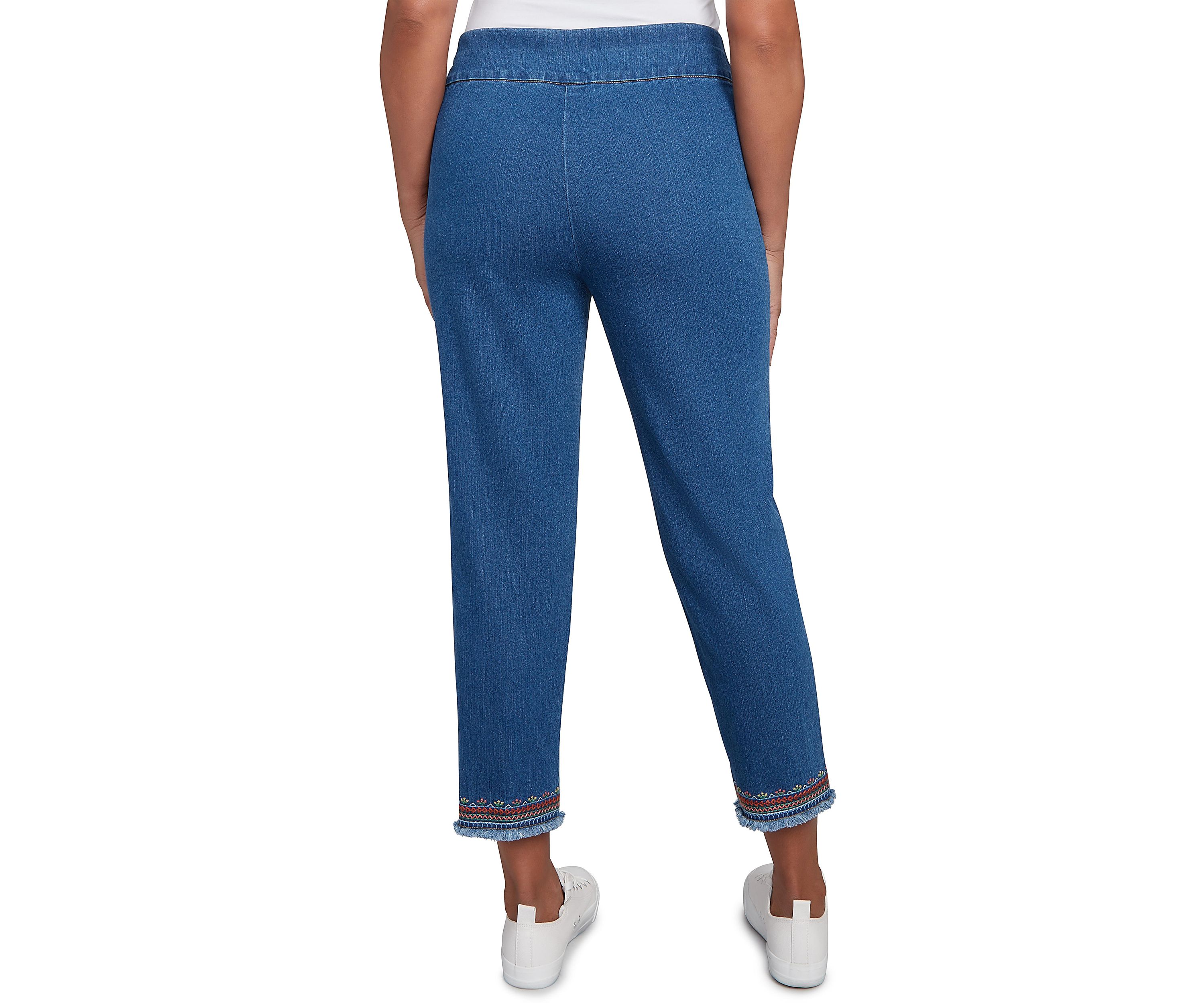 Petite El Paso Border Fringe Ankle Pants