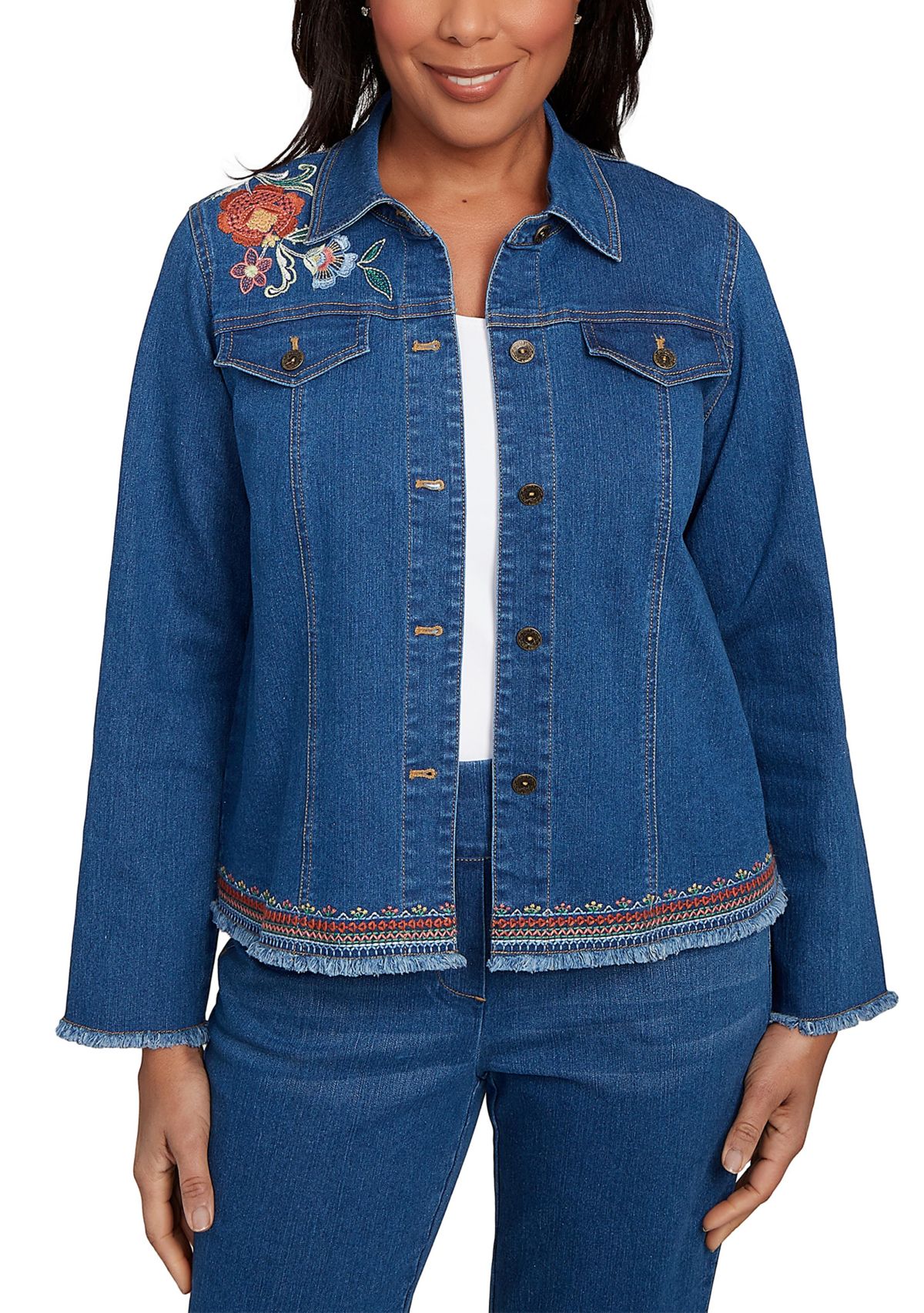 Petite El Paso Embroidered Back Jacket