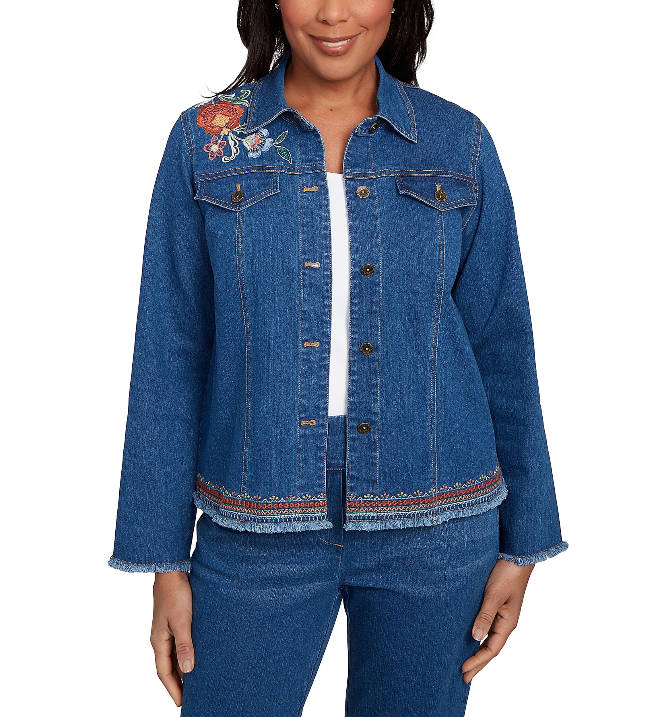 Petite El Paso Embroidered Back Jacket
