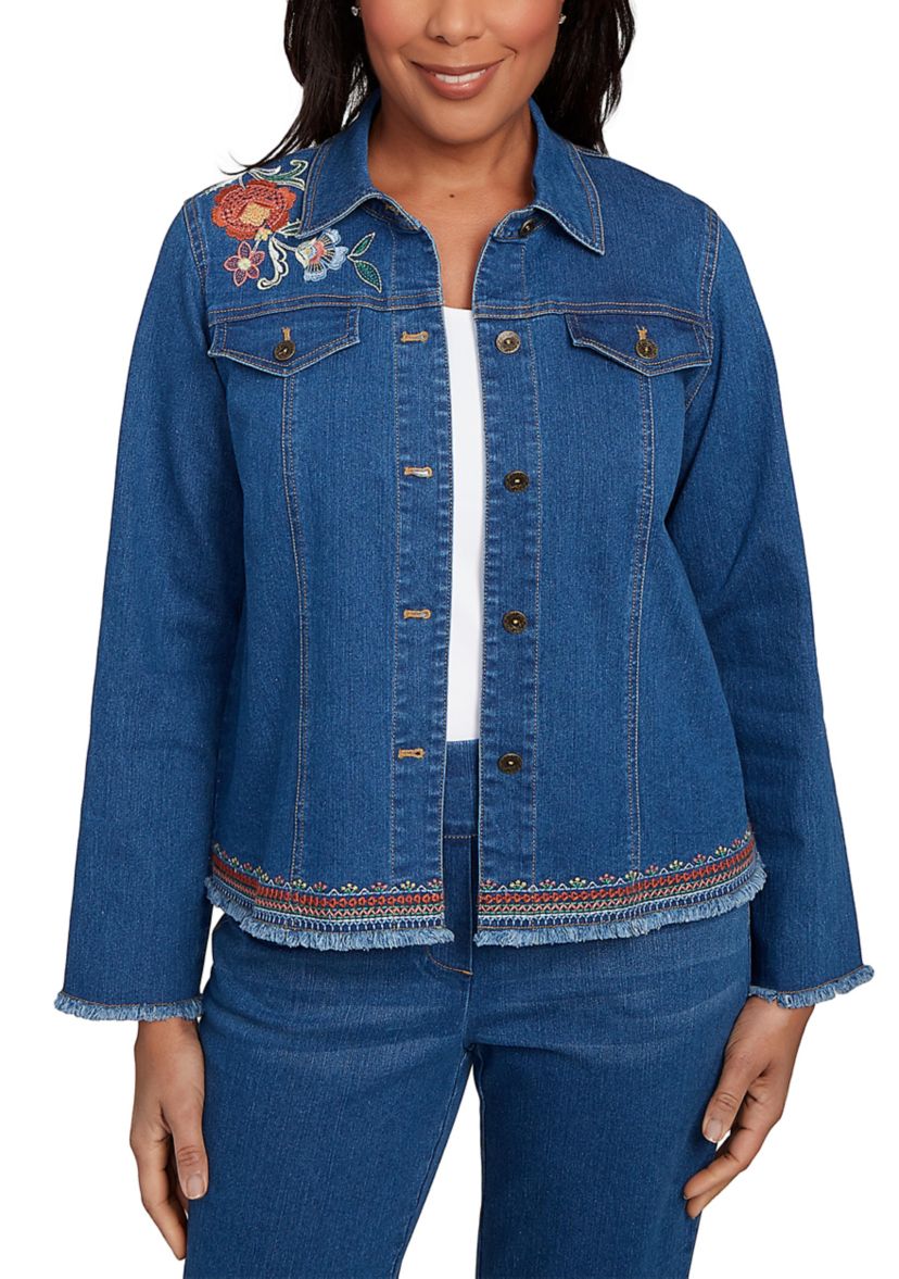 Petite El Paso Embroidered Back Jacket