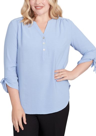 Women's  Business As Usual Crinkle Texture Top