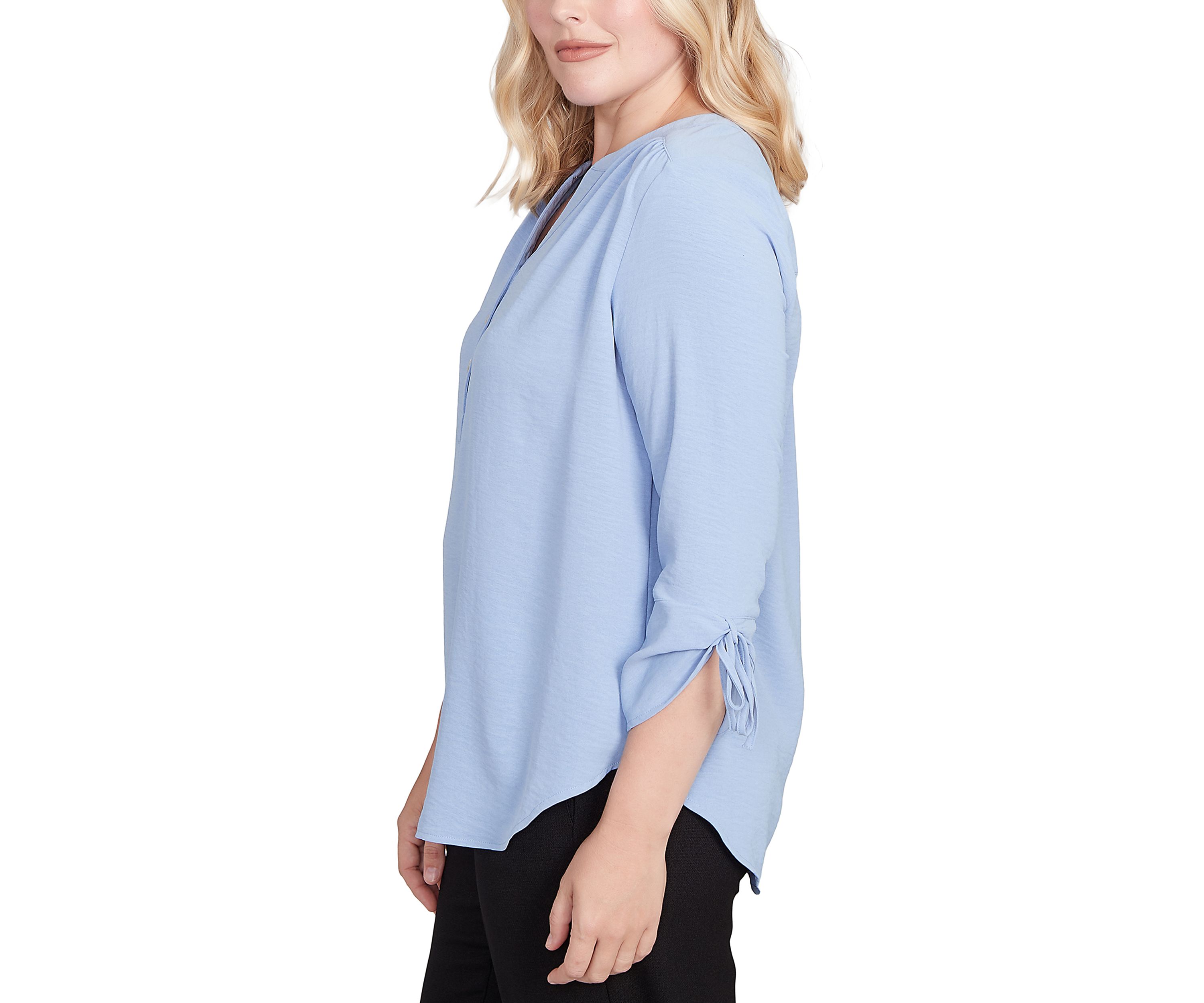 Womens  Business As Usual Crinkle Texture Top