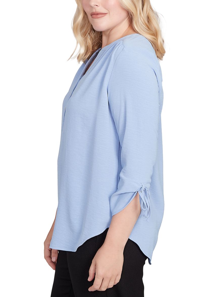 Womens  Business As Usual Crinkle Texture Top
