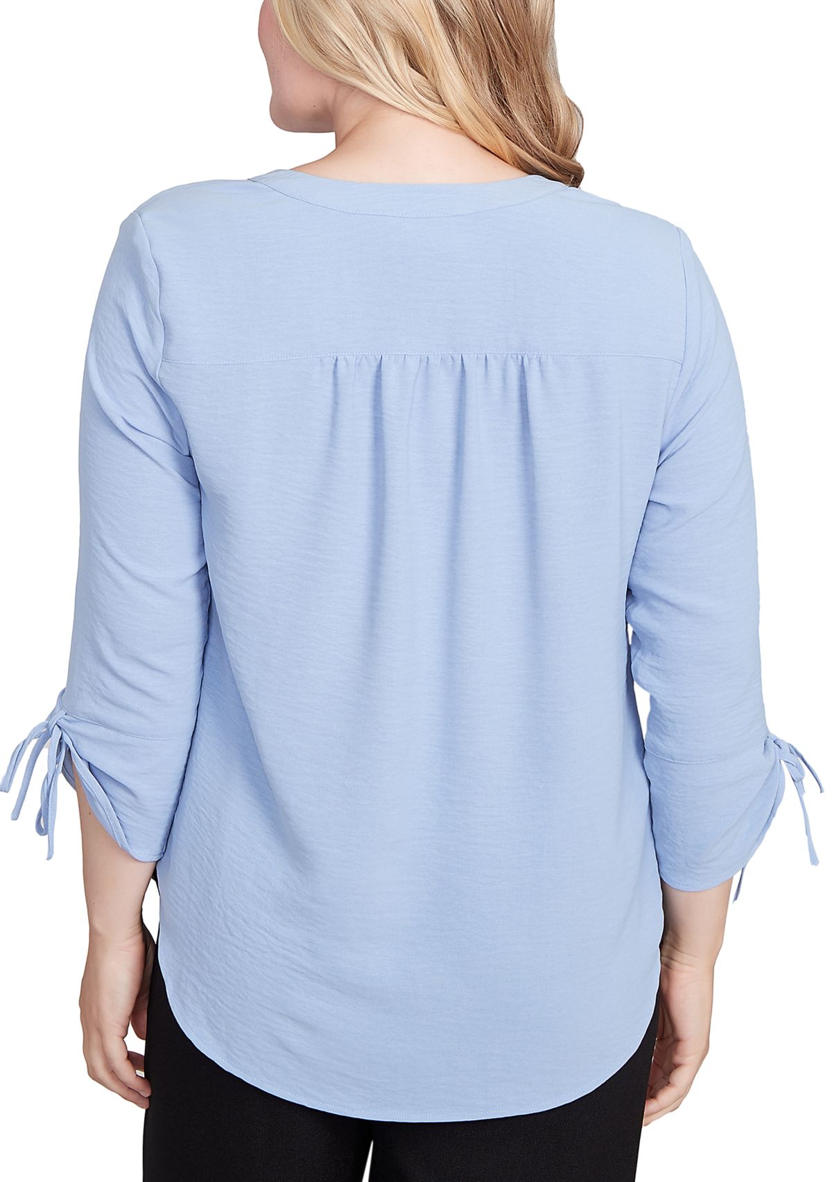 Petite Business As Usual Crinkle Texture Top