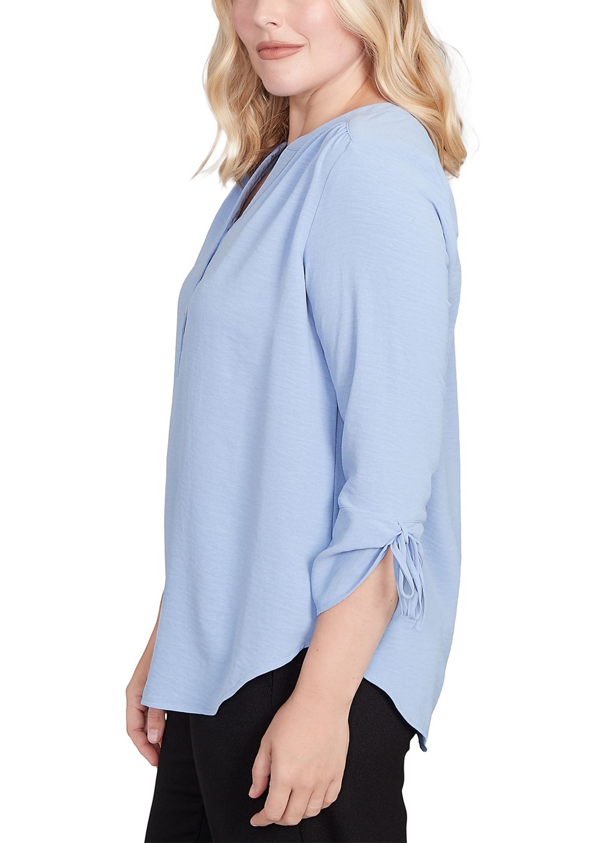 Petite Business As Usual Crinkle Texture Top