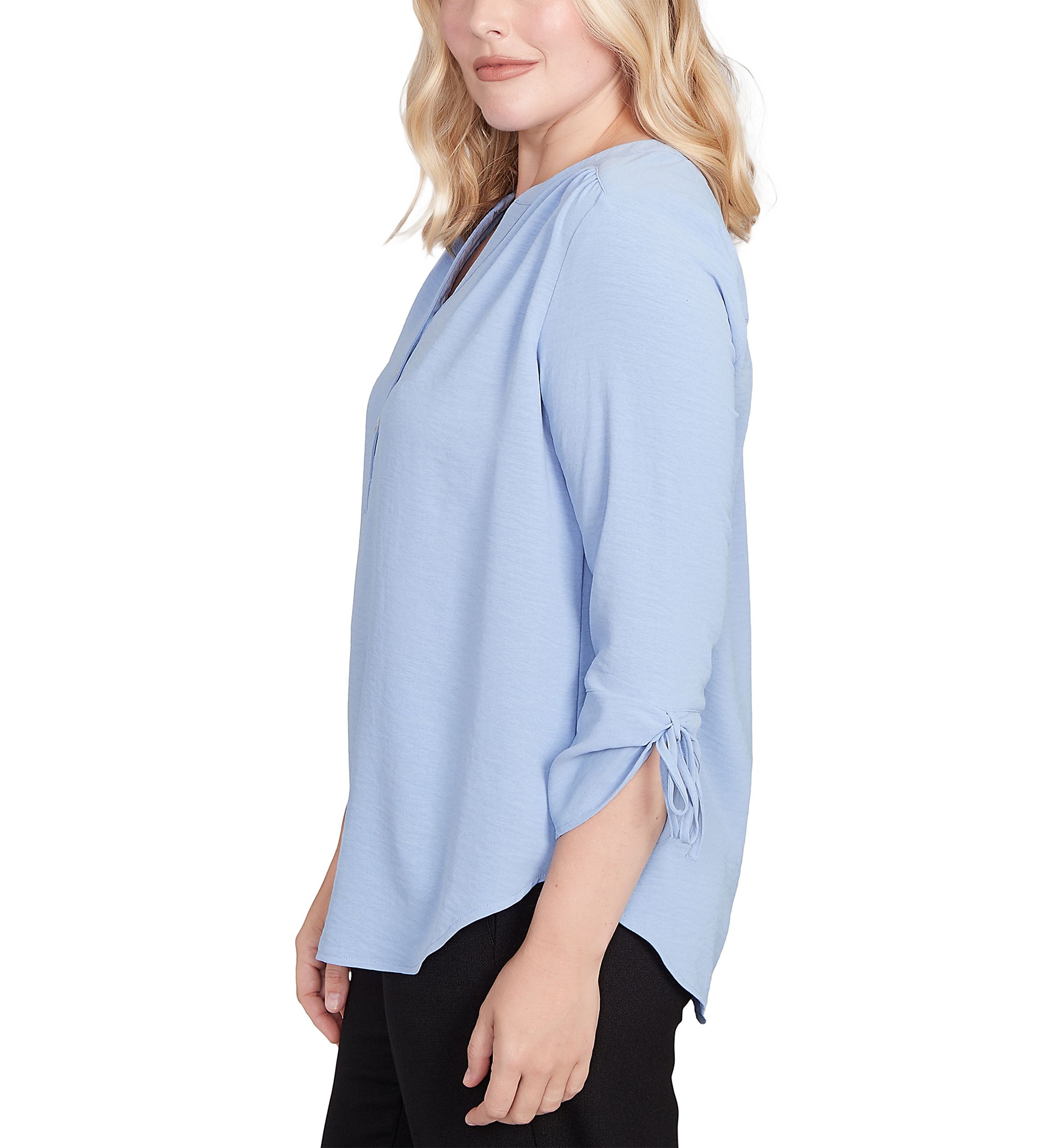 Petite Business As Usual Crinkle Texture Top