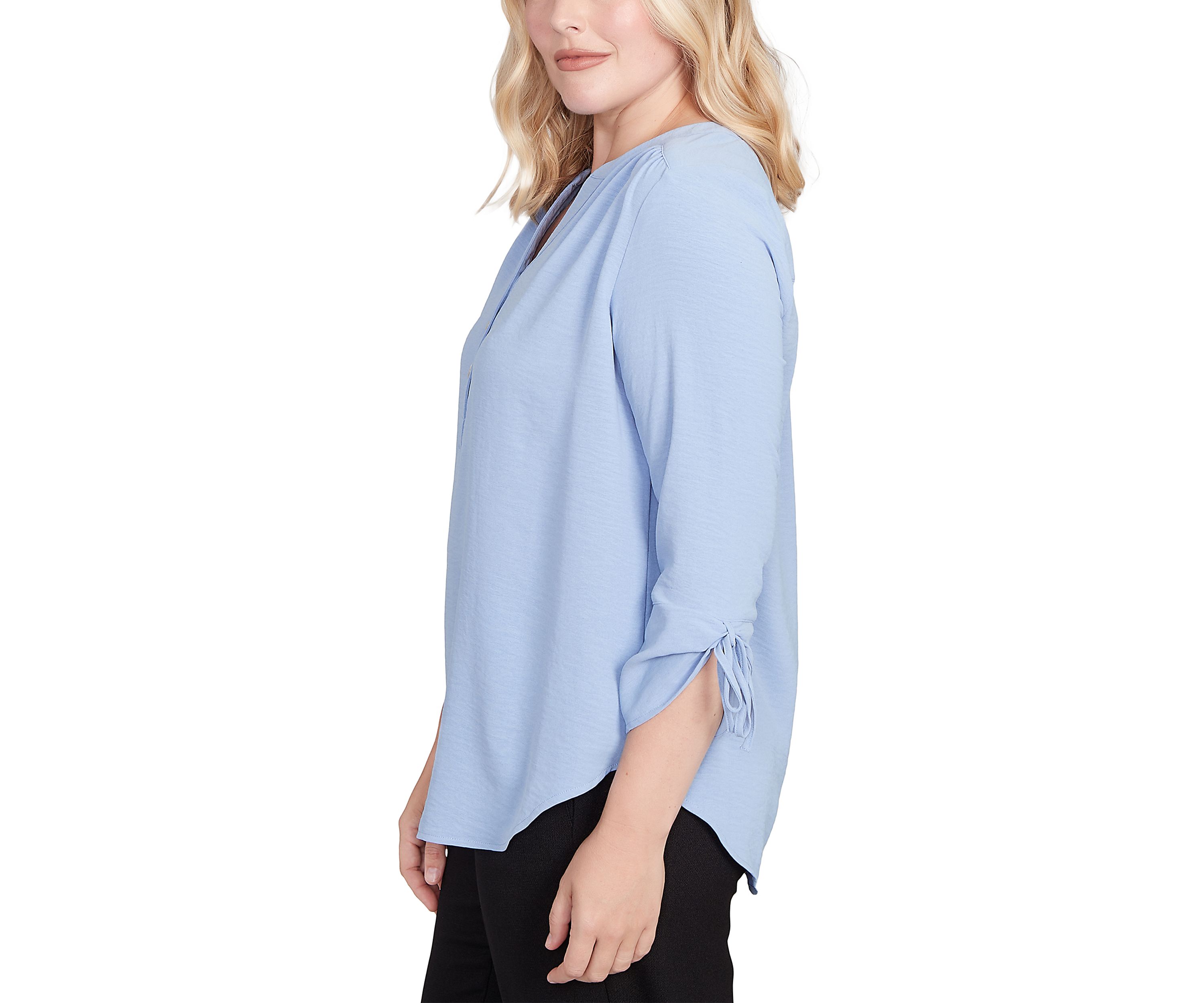 Petite Business As Usual Crinkle Texture Top