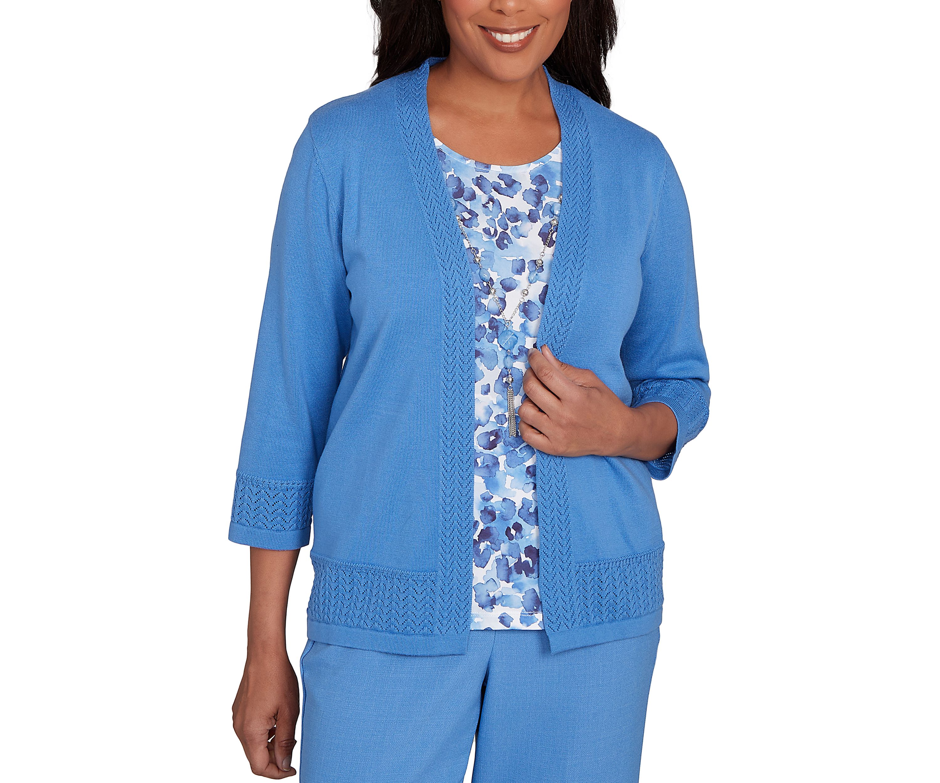 Petite Business As Usual Animal Inner Two In One Sweater