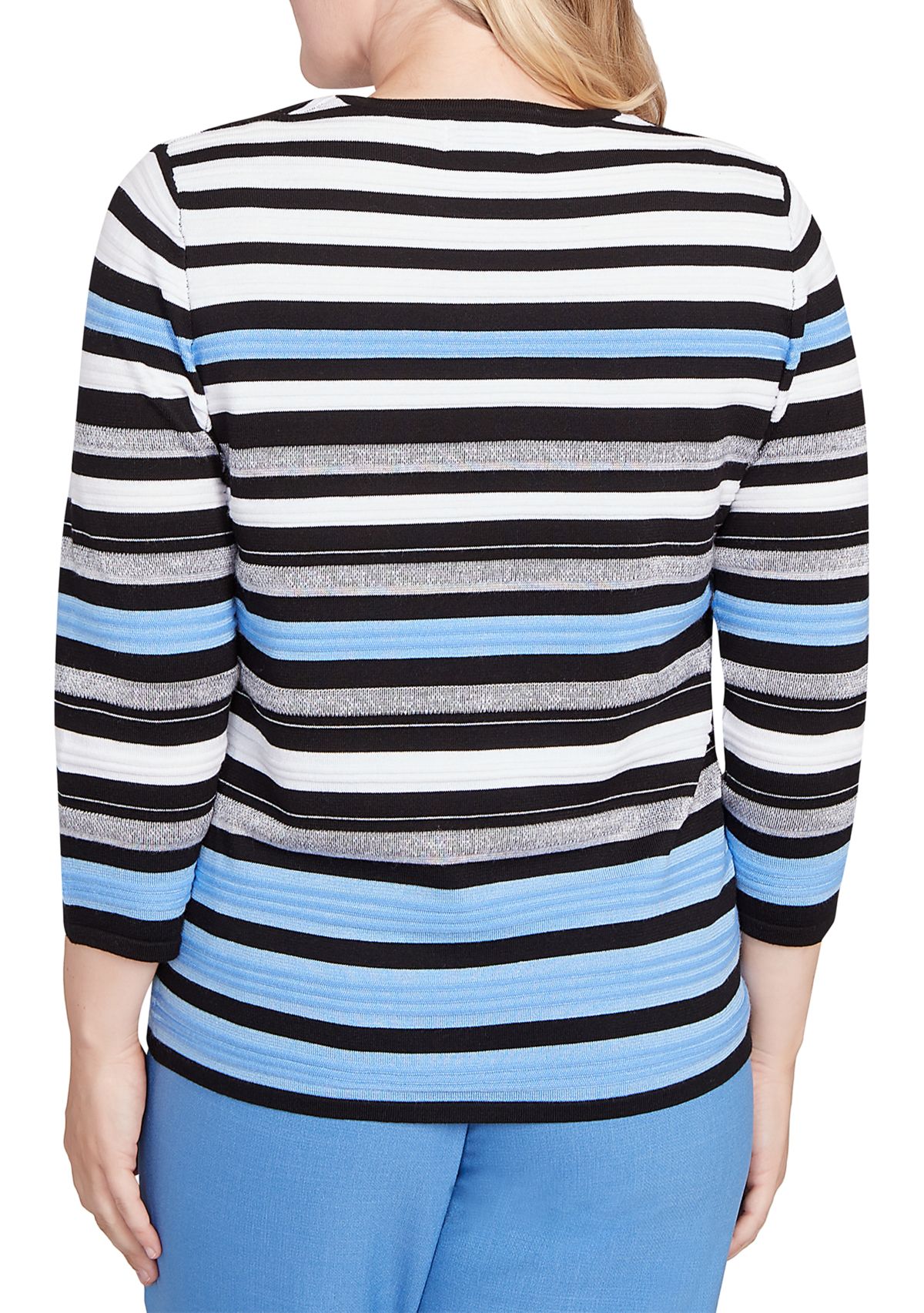 Petite Business As Usual Texture Stripe Sweater