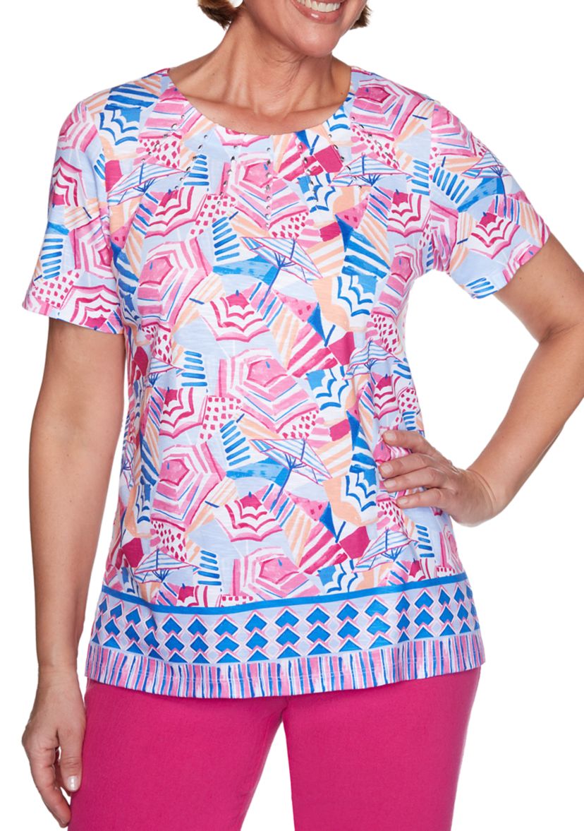 Womens Laguna Beach Umbrella Boarder Top