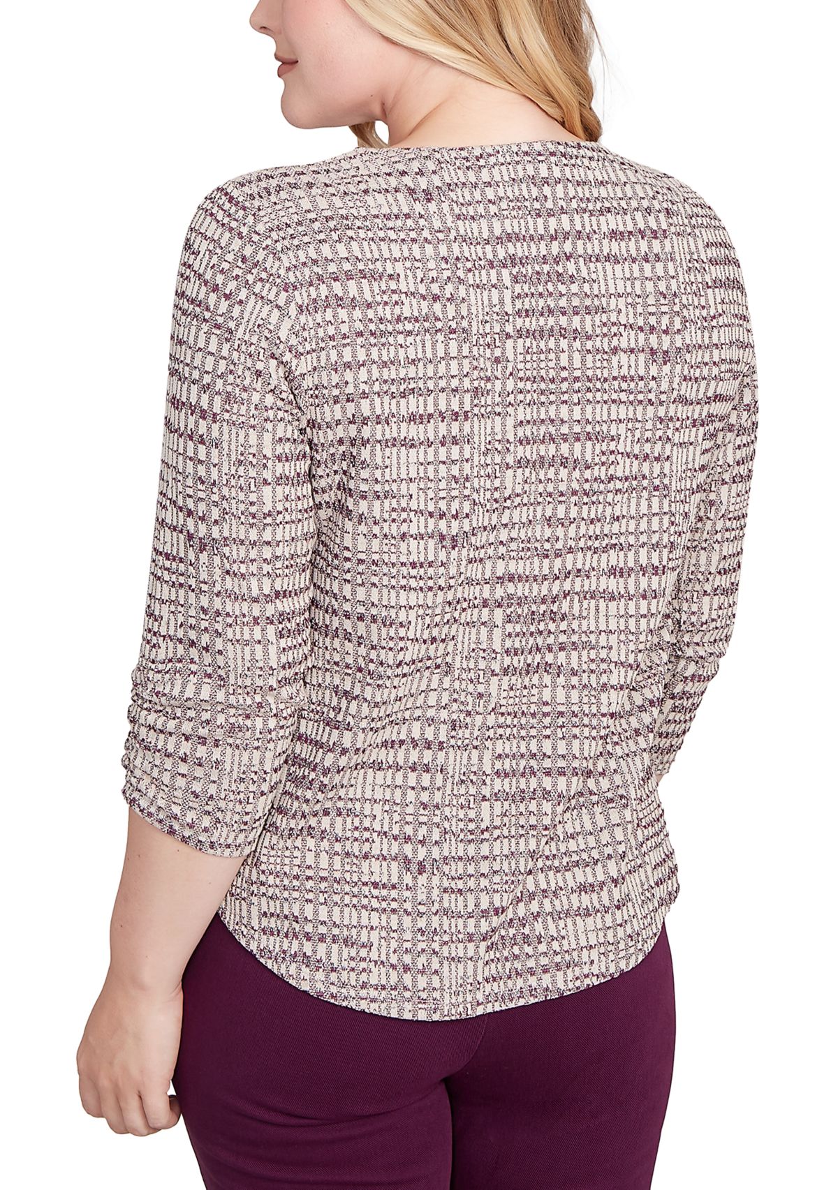 Womens Urban Legend Shimmer Space Dye Texture Top 