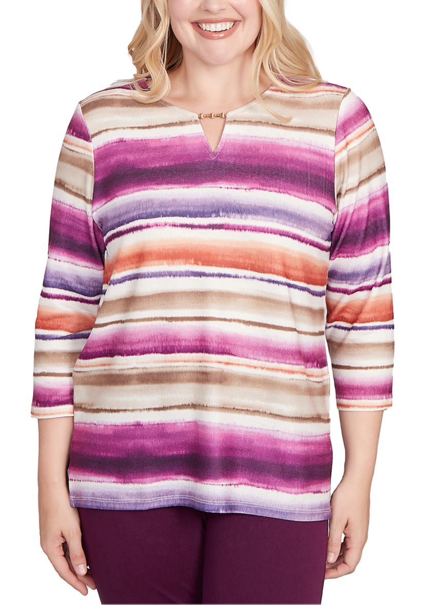 Womens Urban Legend Watercolor Biadere Top