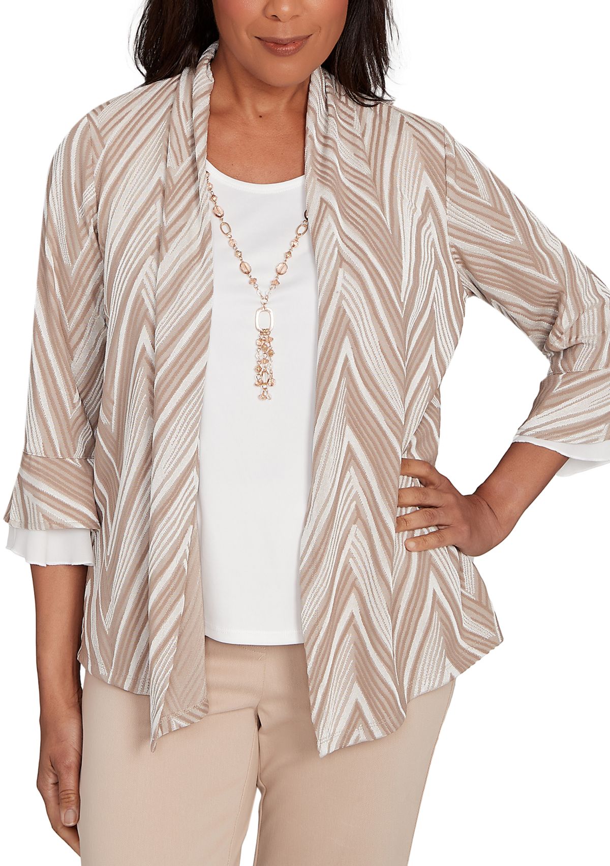 Womens Urban Legend Exploded Chevron Two In One Top