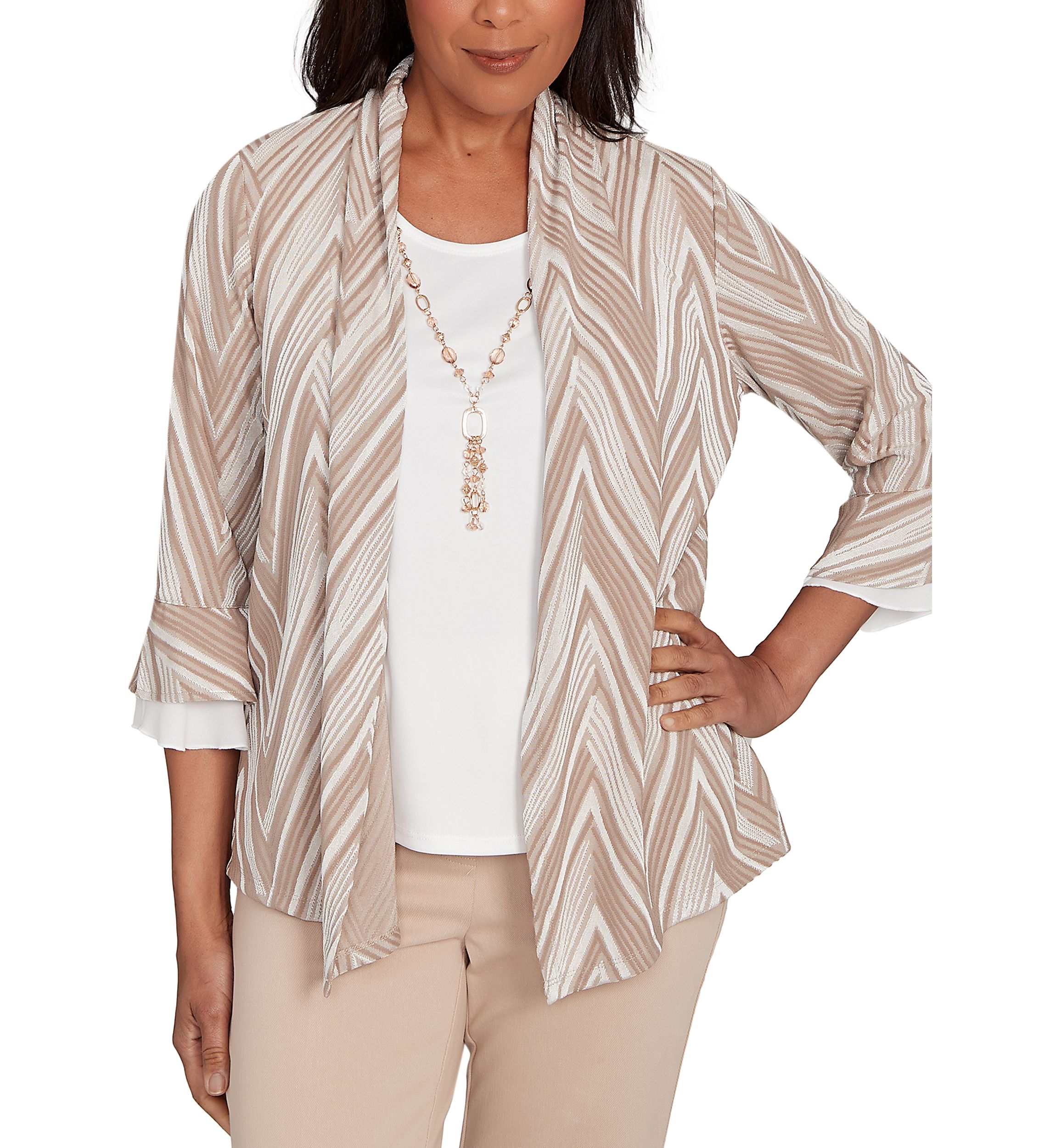 Womens Urban Legend Exploded Chevron Two In One Top