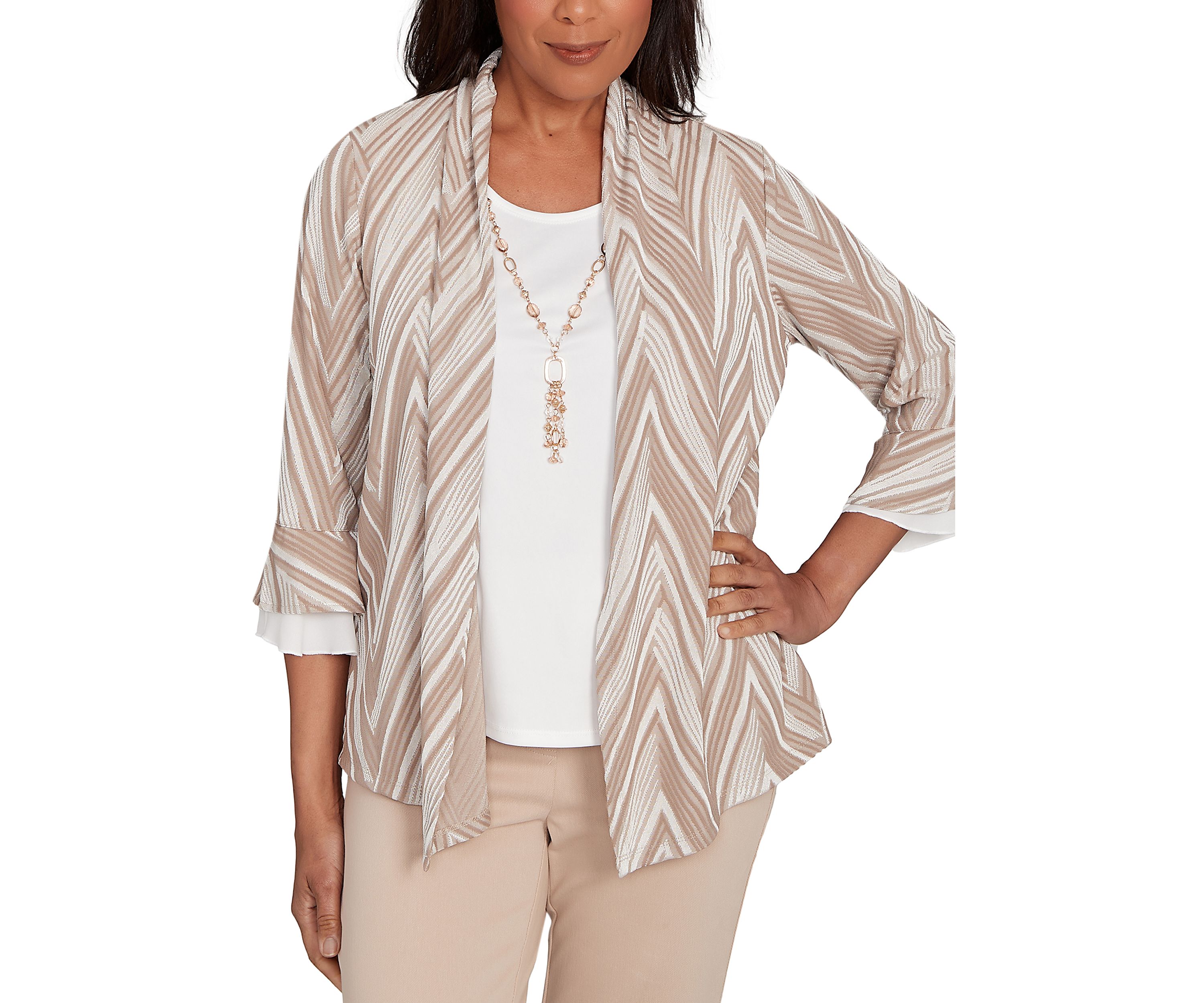 Womens Urban Legend Exploded Chevron Two In One Top