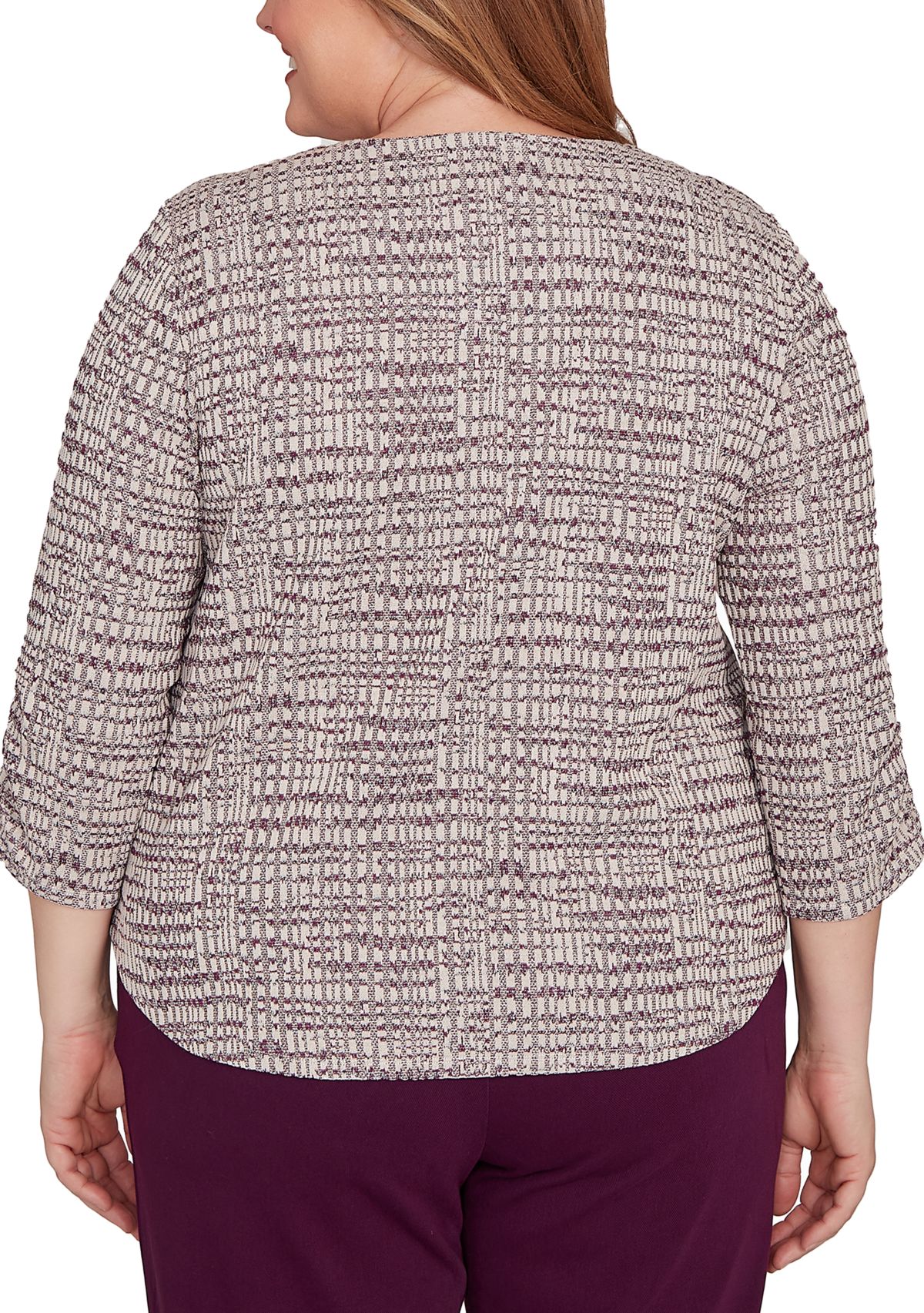 Plus Size Urban Legend Shimmer Space Dye Texture Top