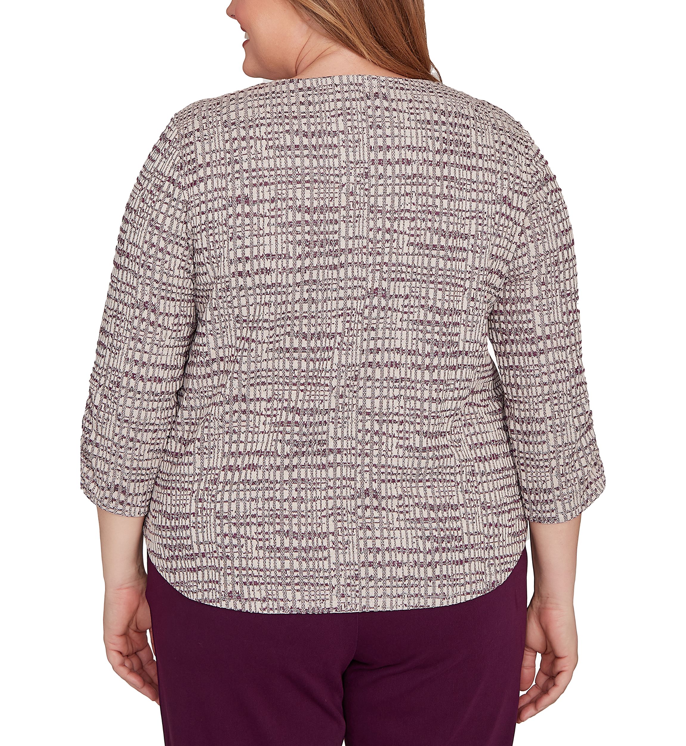 Plus Size Urban Legend Shimmer Space Dye Texture Top