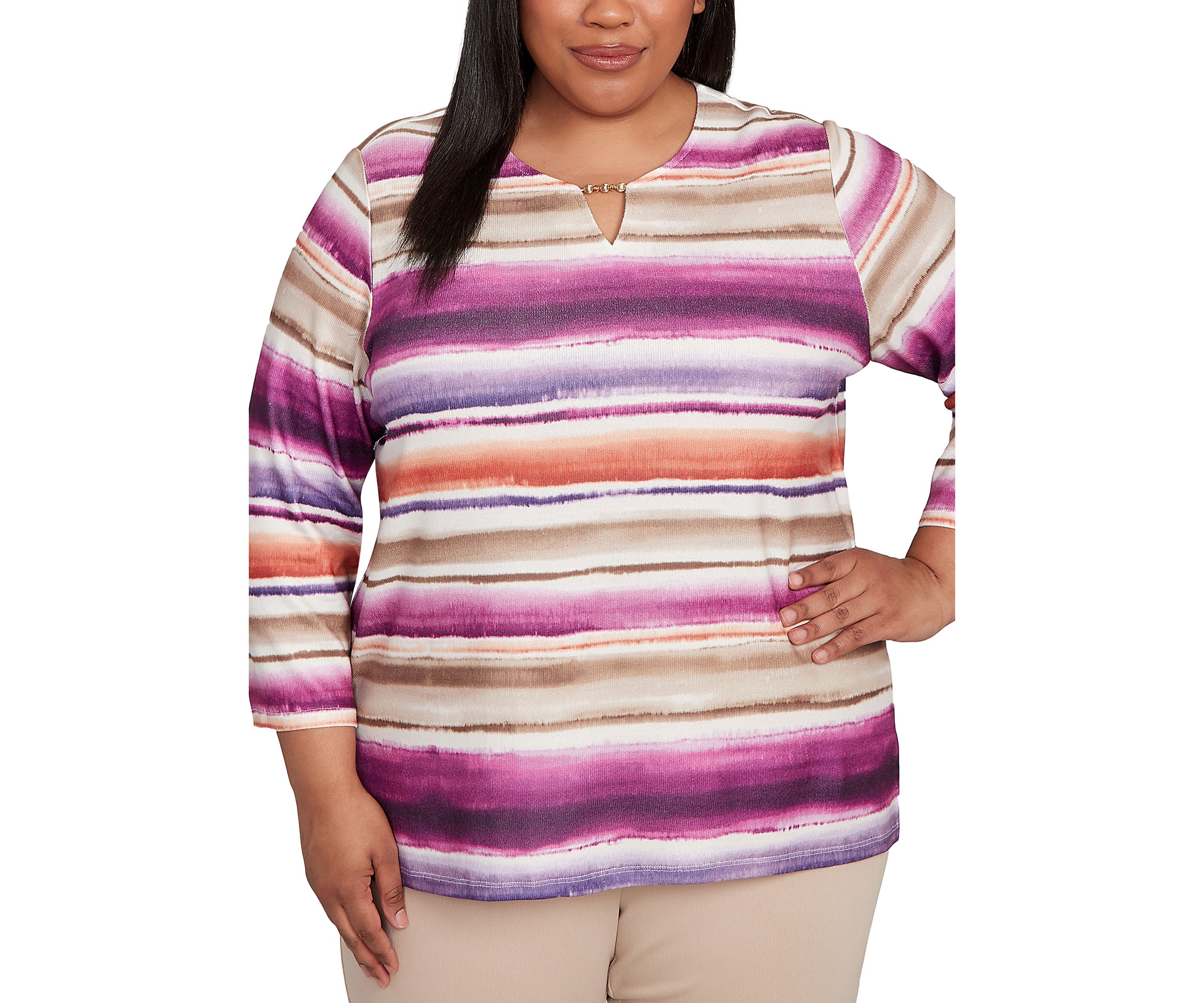 Plus Size Urban Legend Watercolor Biadere Top 